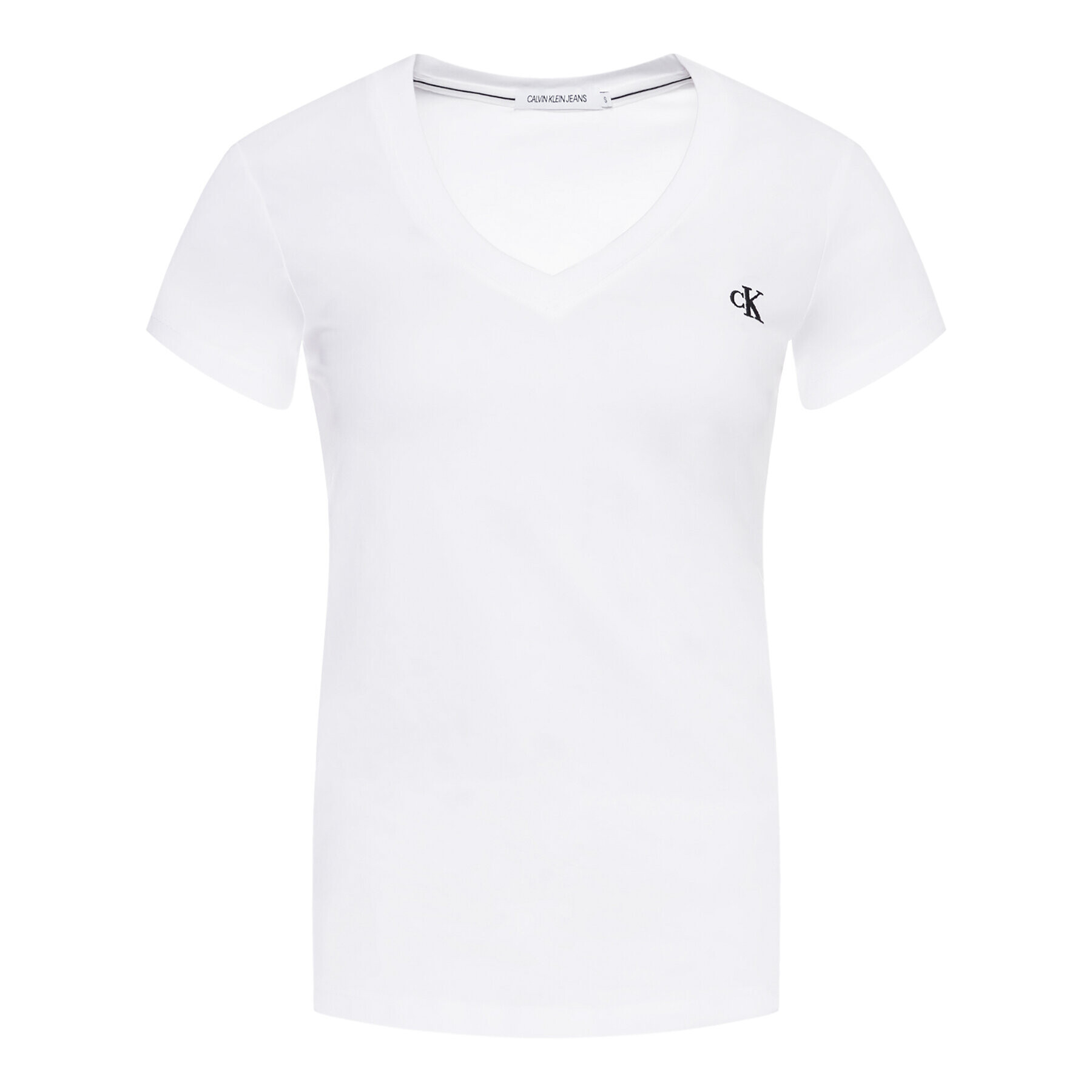 Calvin Klein Jeans T-Shirt J20J213716 Bílá Regular Fit - Pepit.cz