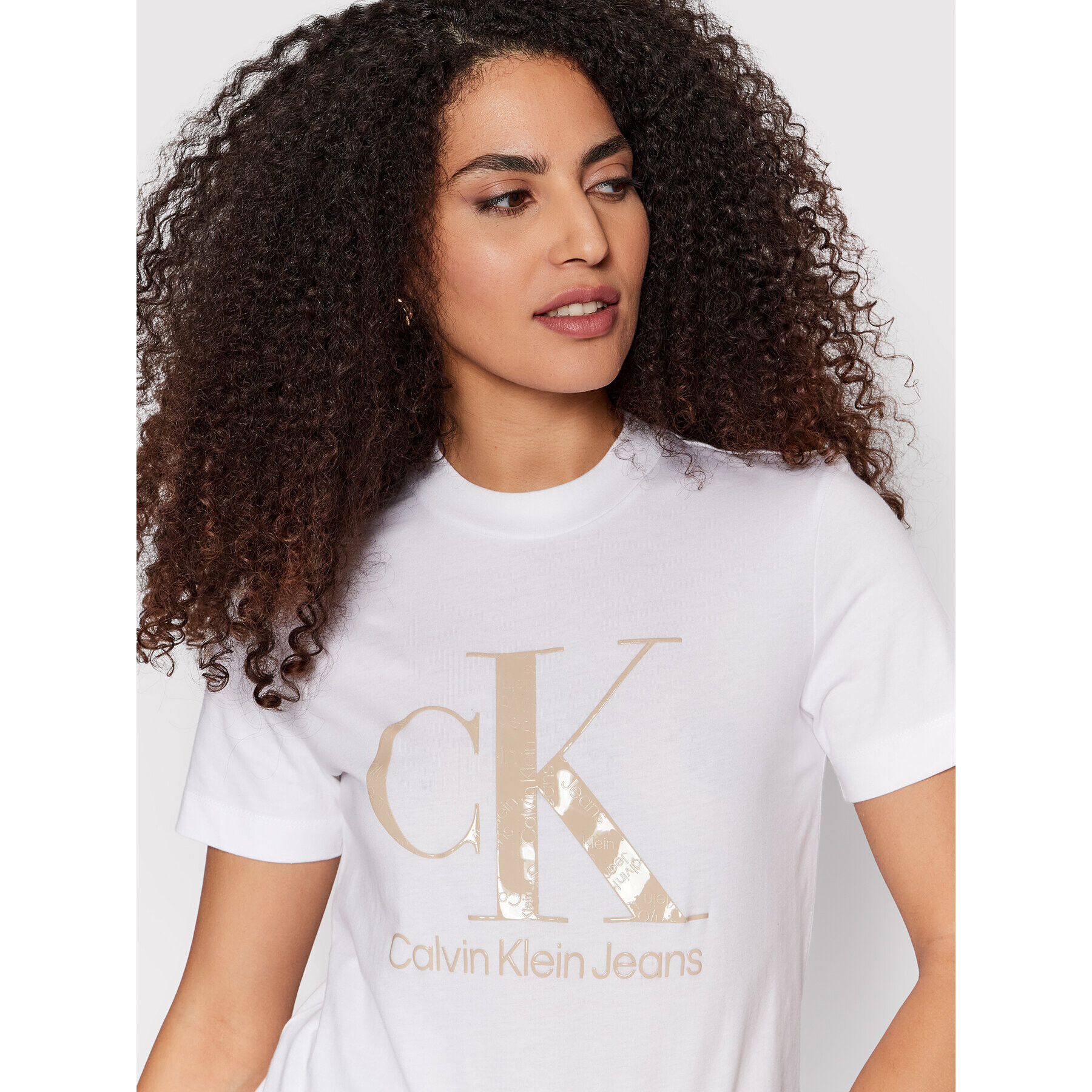 Calvin Klein Jeans T-Shirt J20J218264 Bílá Regular Fi - Pepit.cz