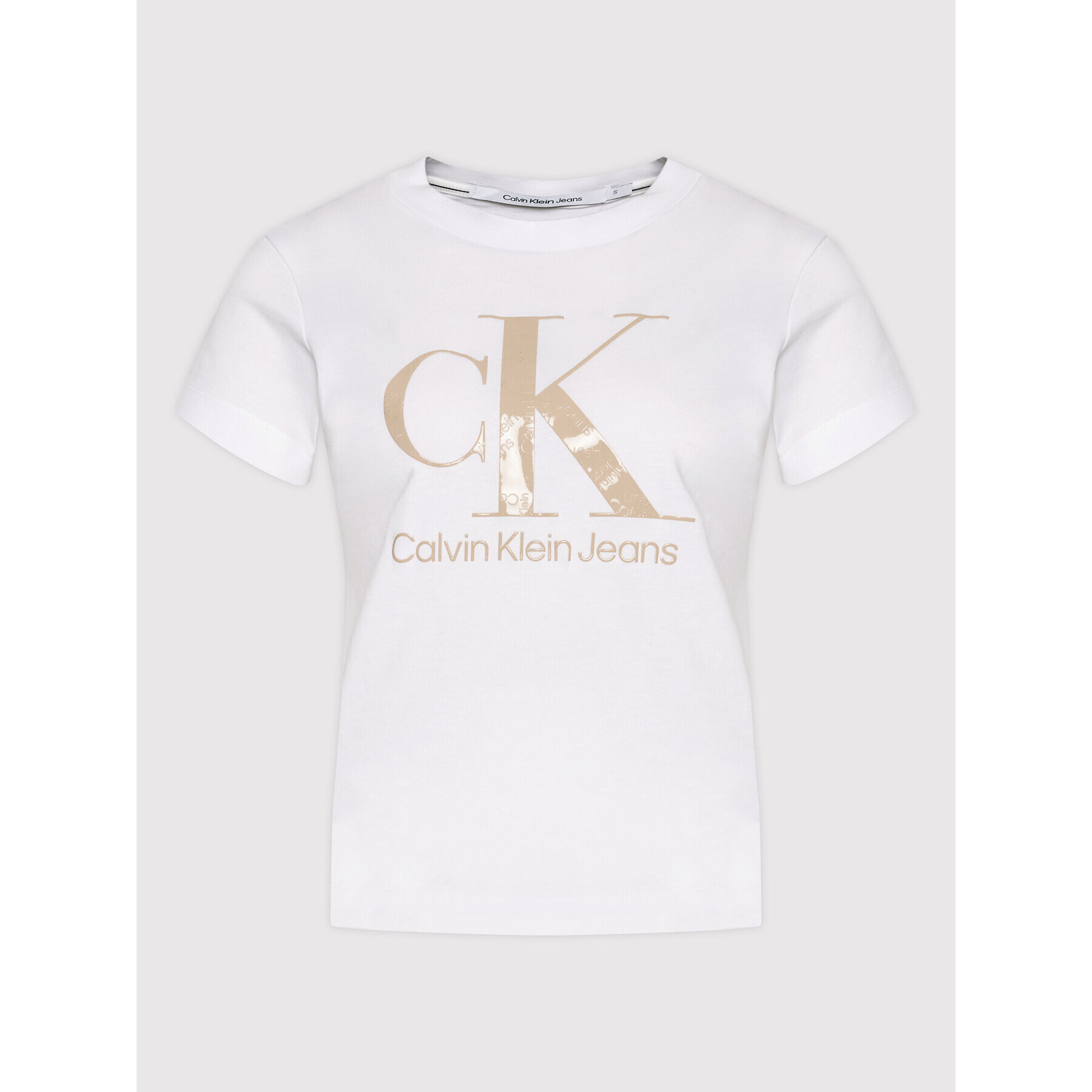 Calvin Klein Jeans T-Shirt J20J218264 Bílá Regular Fi - Pepit.cz