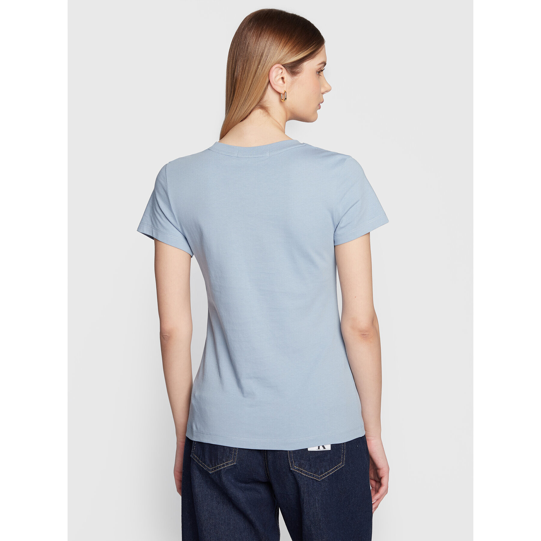 Calvin Klein Jeans T-Shirt J20J220300 Modrá Slim Fit - Pepit.cz