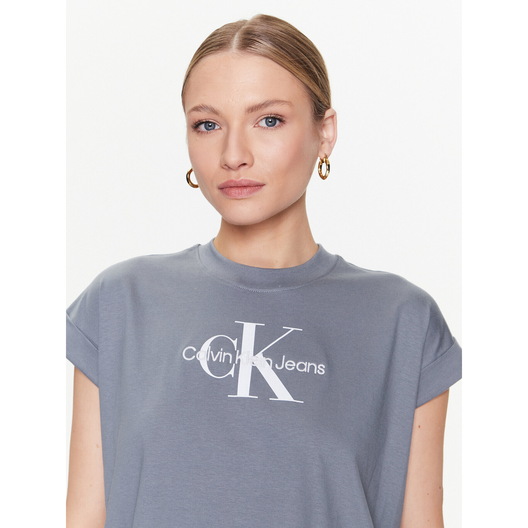 Calvin Klein Jeans T-Shirt J20J220717 Šedá Relaxed Fit - Pepit.cz