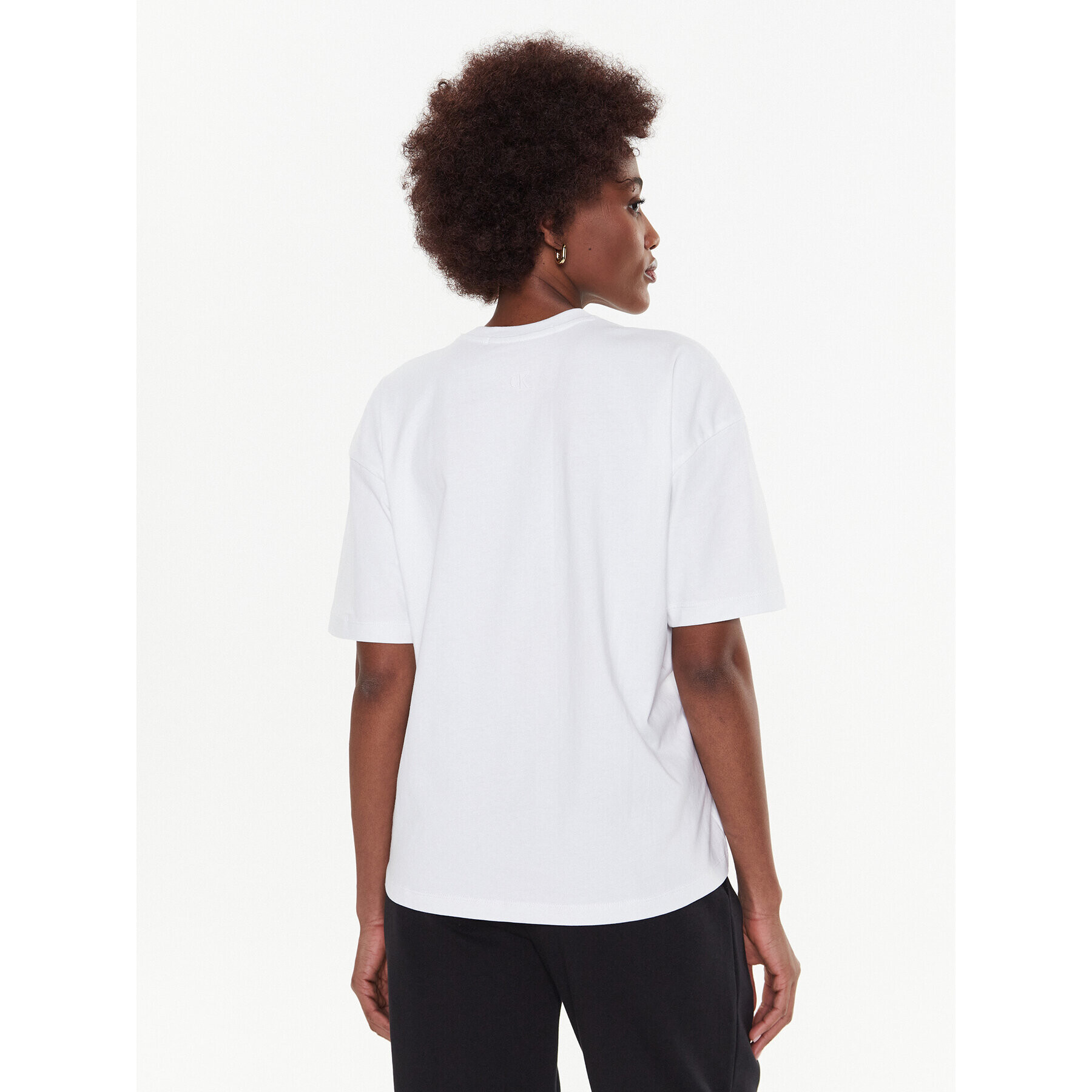 Calvin Klein Jeans T-Shirt J20J220768 Bílá Relaxed Fit - Pepit.cz