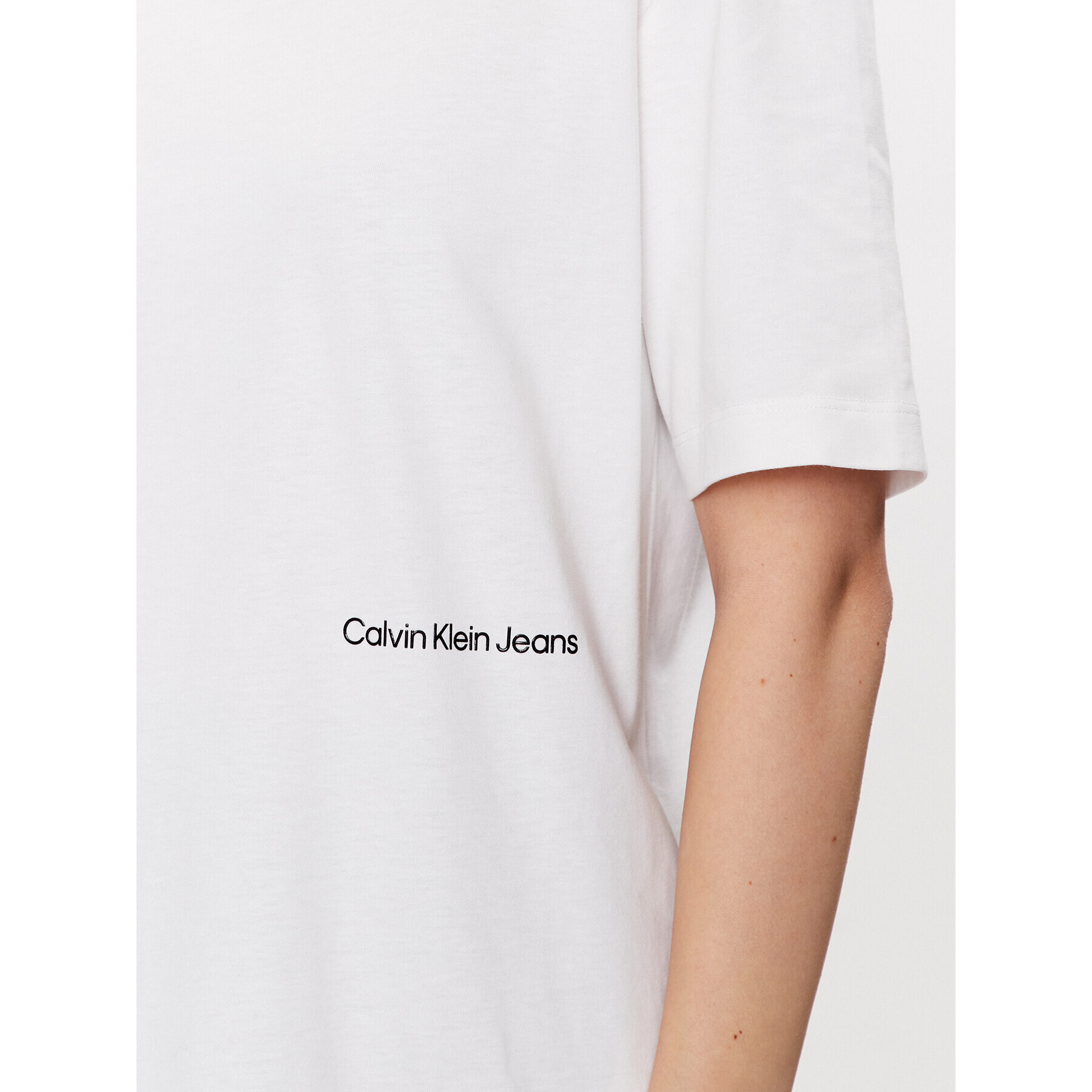 Calvin Klein Jeans T-Shirt J20J221629 Bílá Regular Fit - Pepit.cz