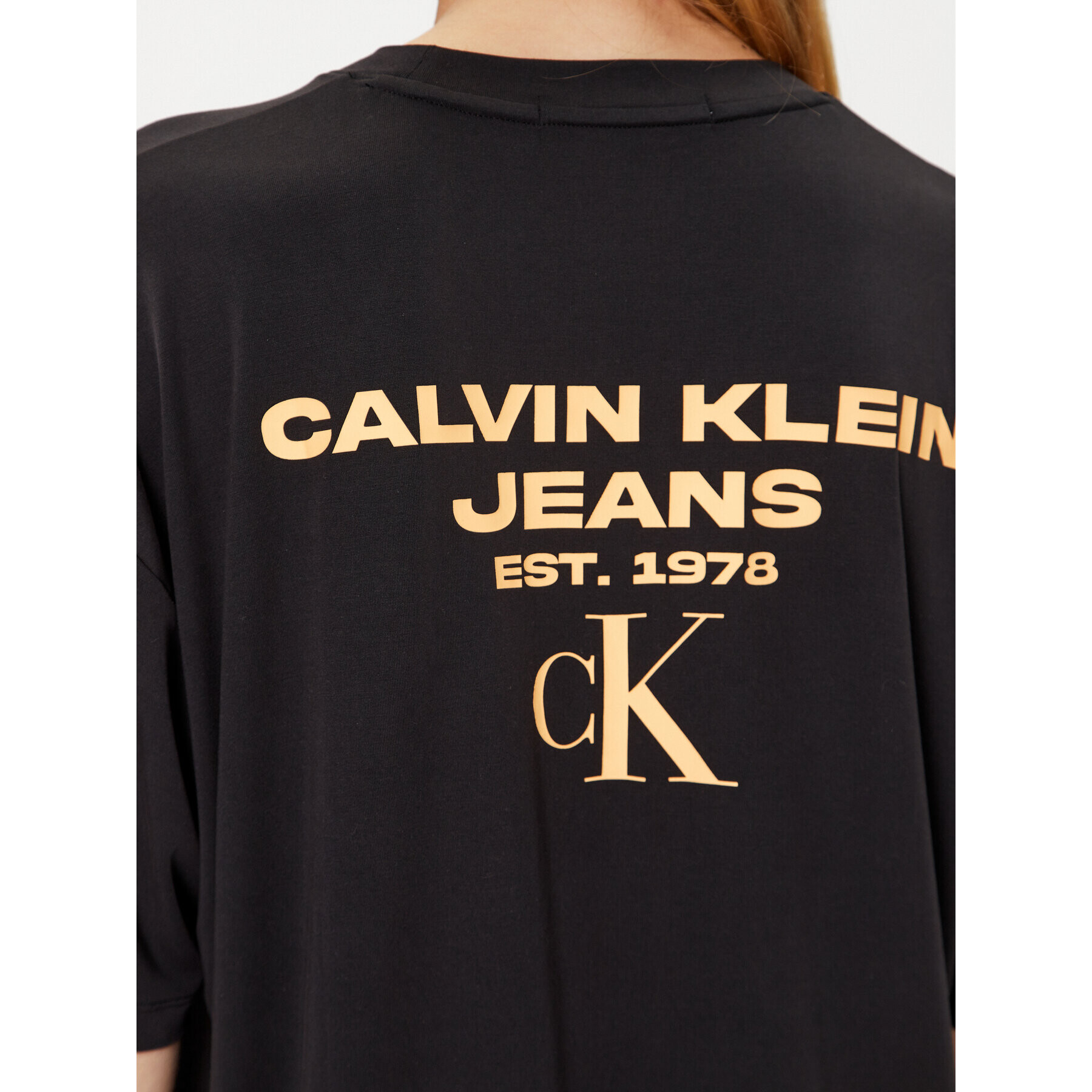 Calvin Klein Jeans T-Shirt J20J221733 Černá Relaxed Fit - Pepit.cz