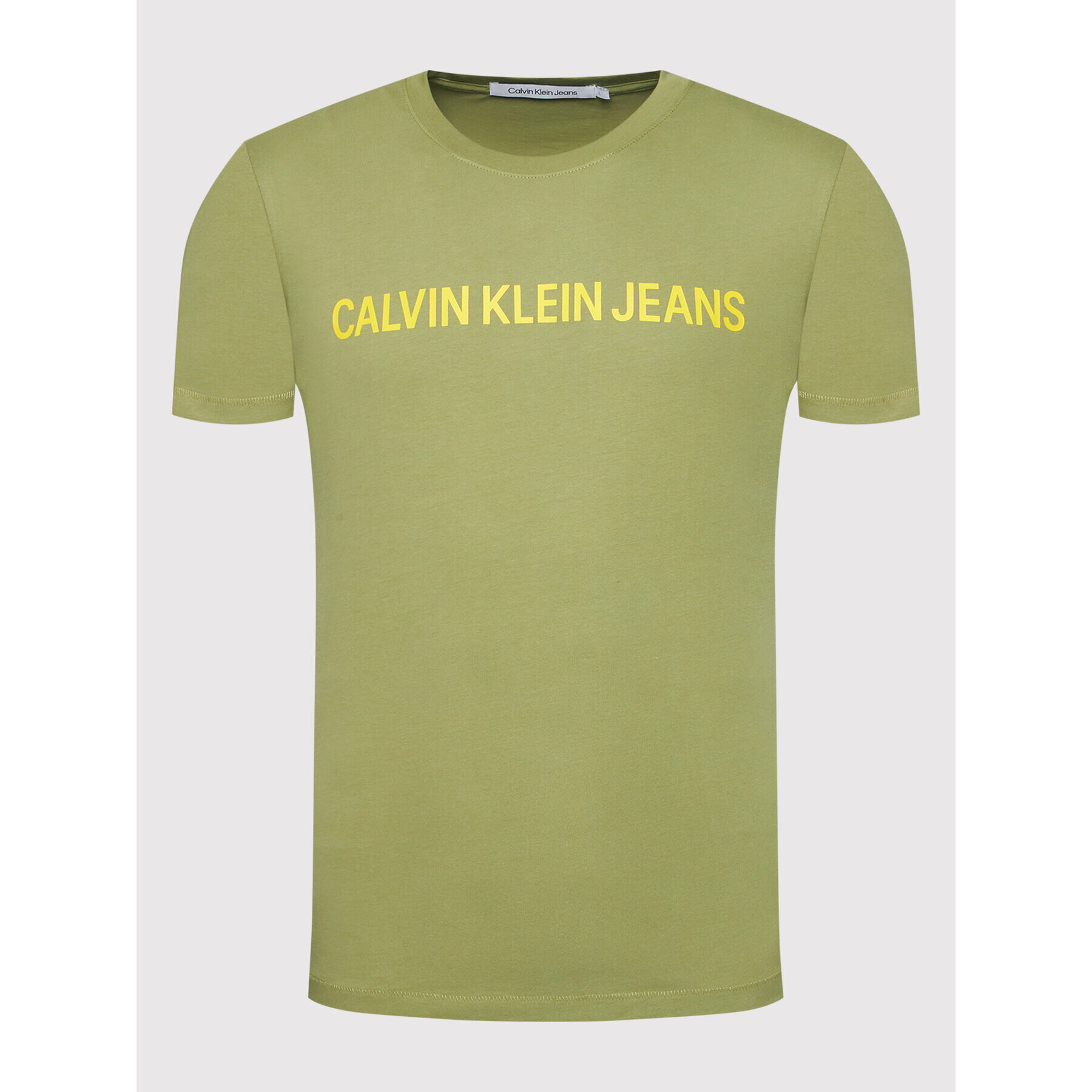 Calvin Klein Jeans T-Shirt J30J307856 Zelená Slim Fit - Pepit.cz