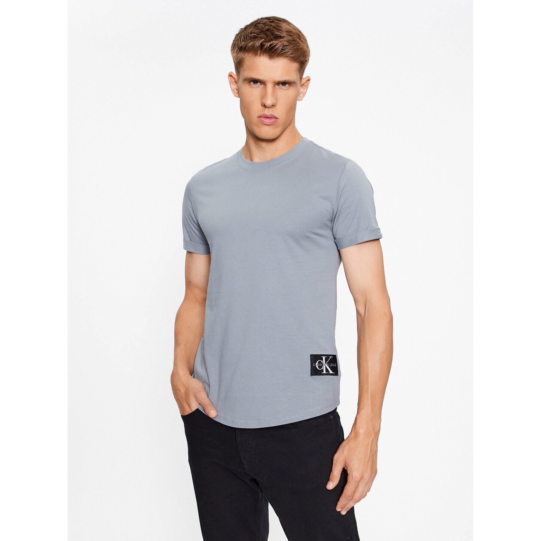 Calvin Klein Jeans T-Shirt J30J315319 Modrá Regular Fit - Pepit.cz