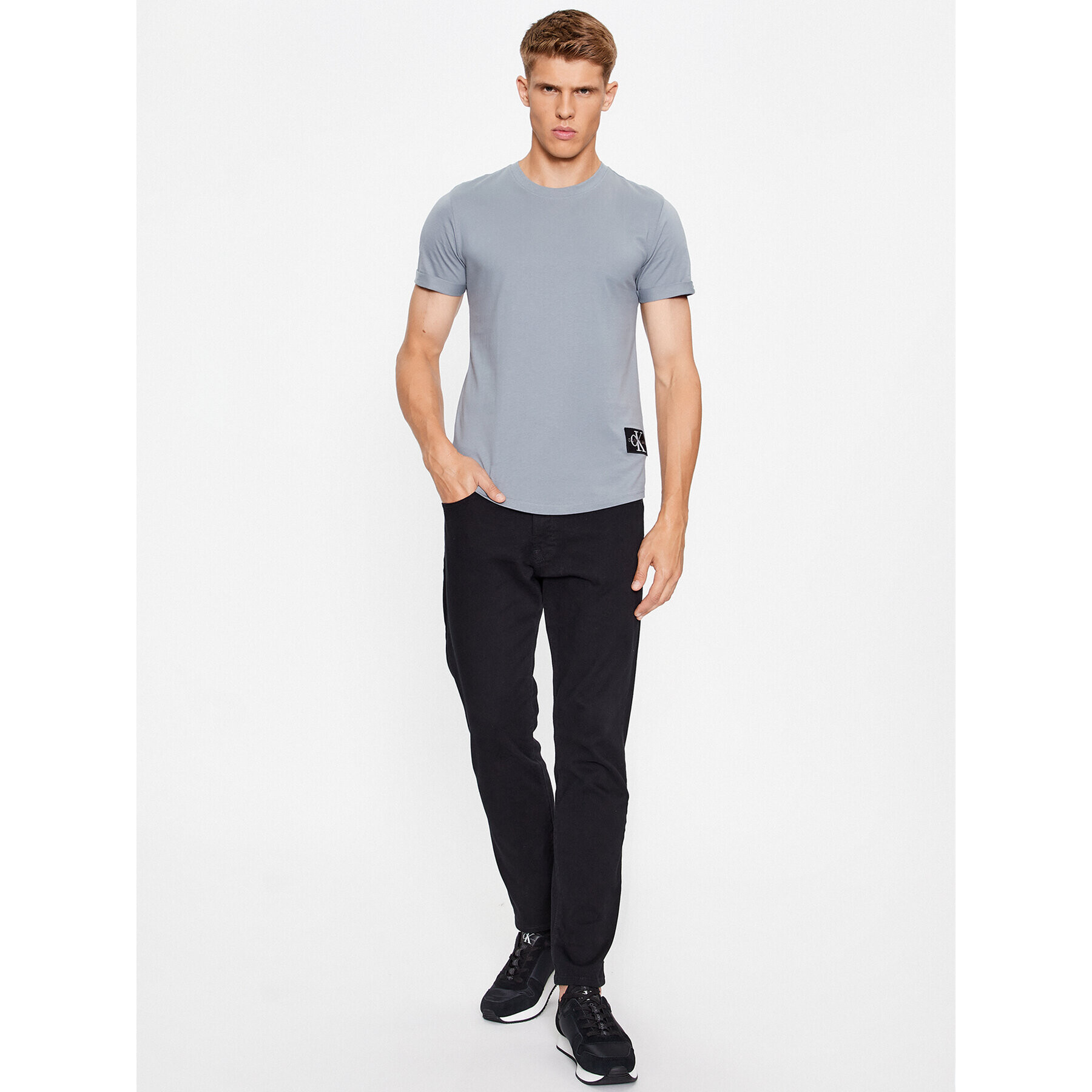 Calvin Klein Jeans T-Shirt J30J315319 Modrá Regular Fit - Pepit.cz