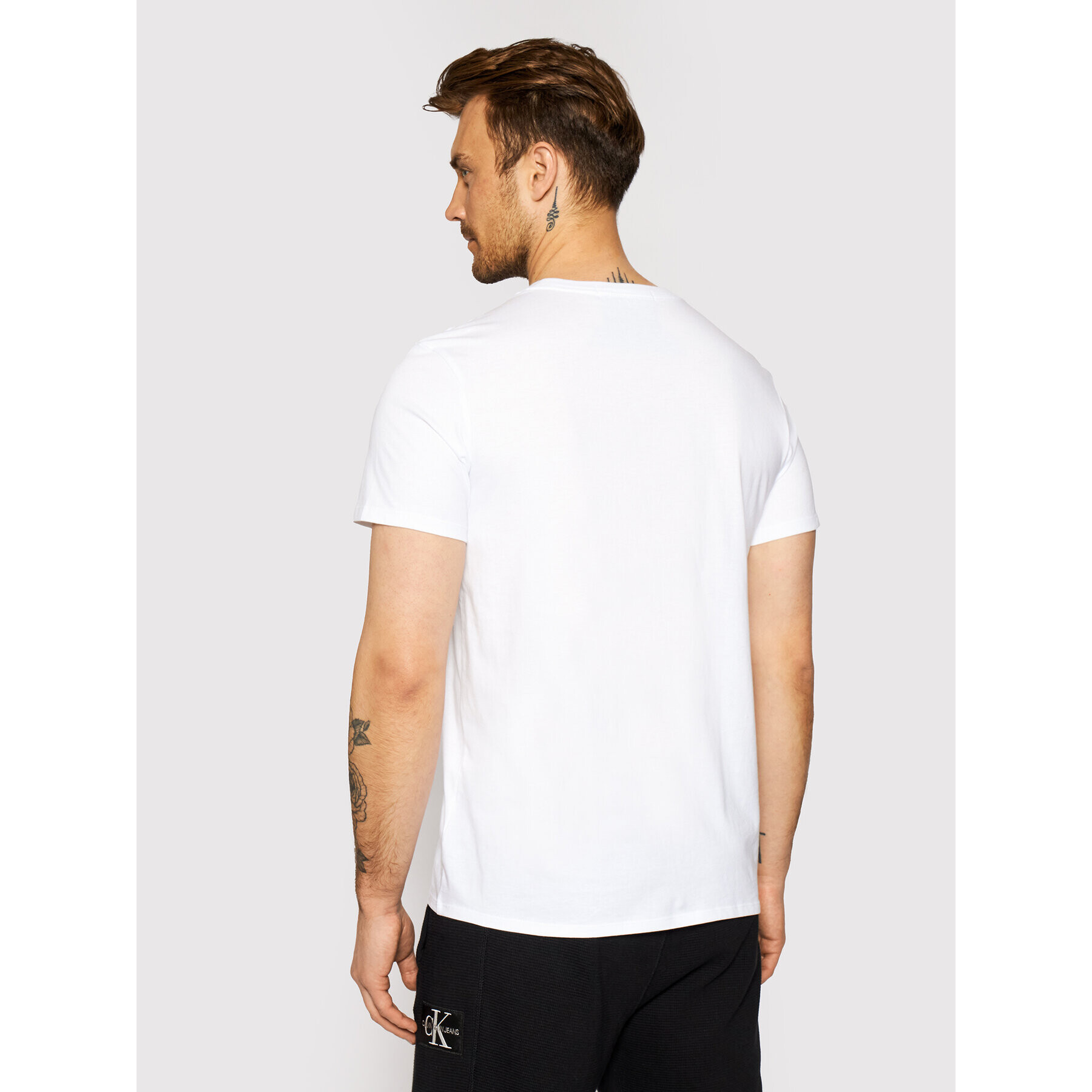 Calvin Klein Jeans T-Shirt J30J317294 Bílá Slim Fit - Pepit.cz