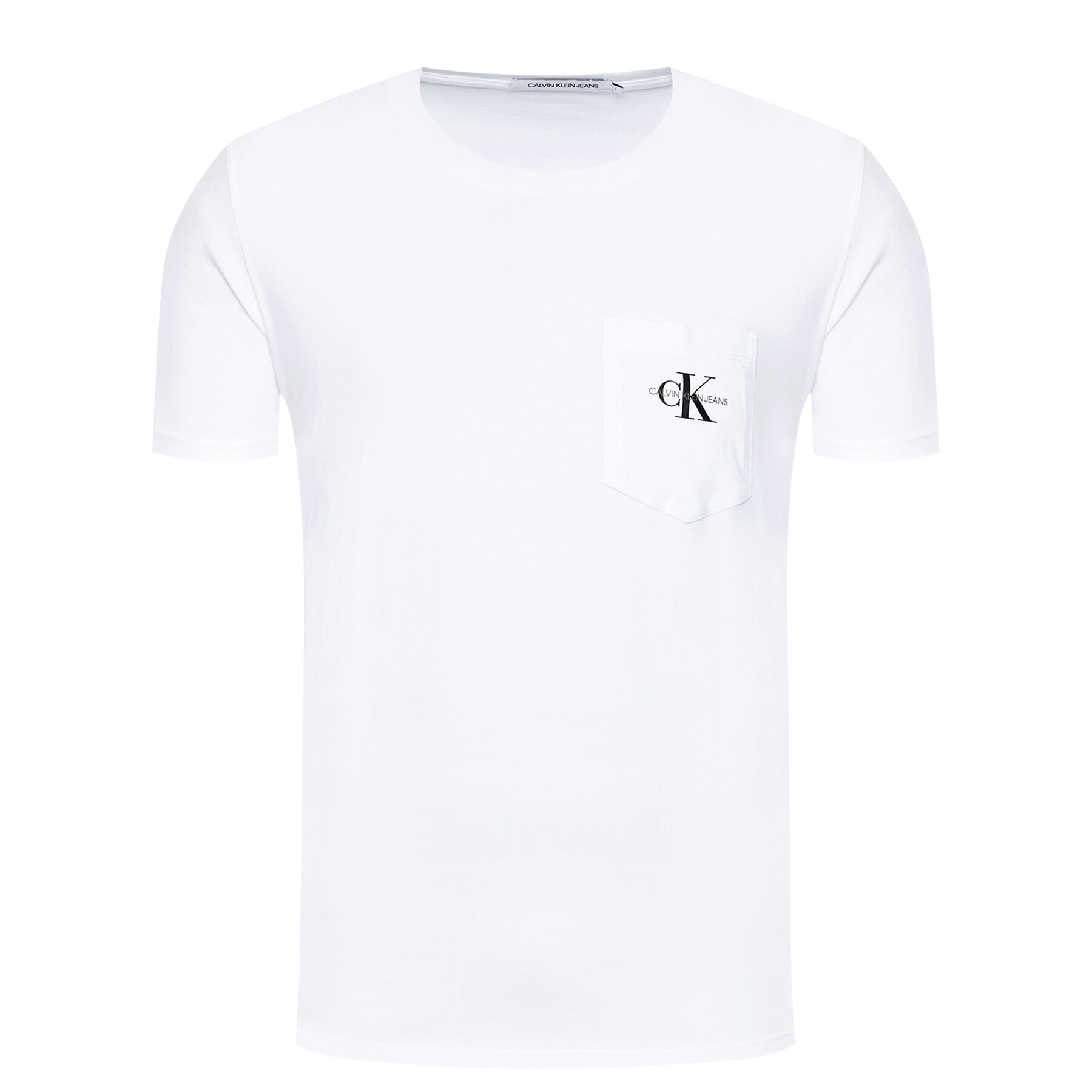 Calvin Klein Jeans T-Shirt J30J317294 Bílá Slim Fit - Pepit.cz