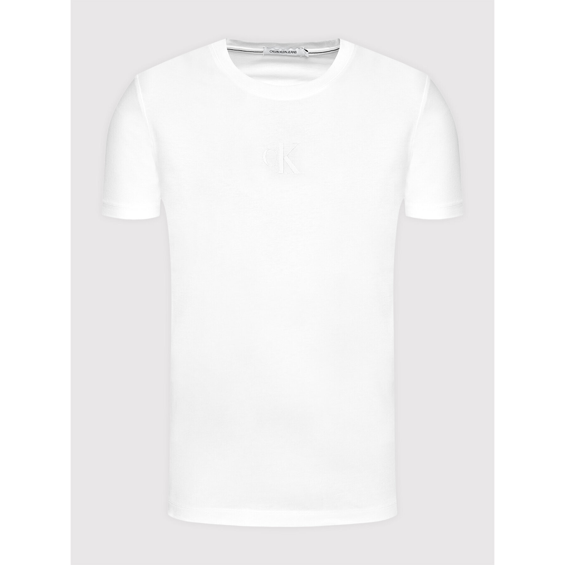 Calvin Klein Jeans T-Shirt J30J317499 Bílá Regular Fit - Pepit.cz