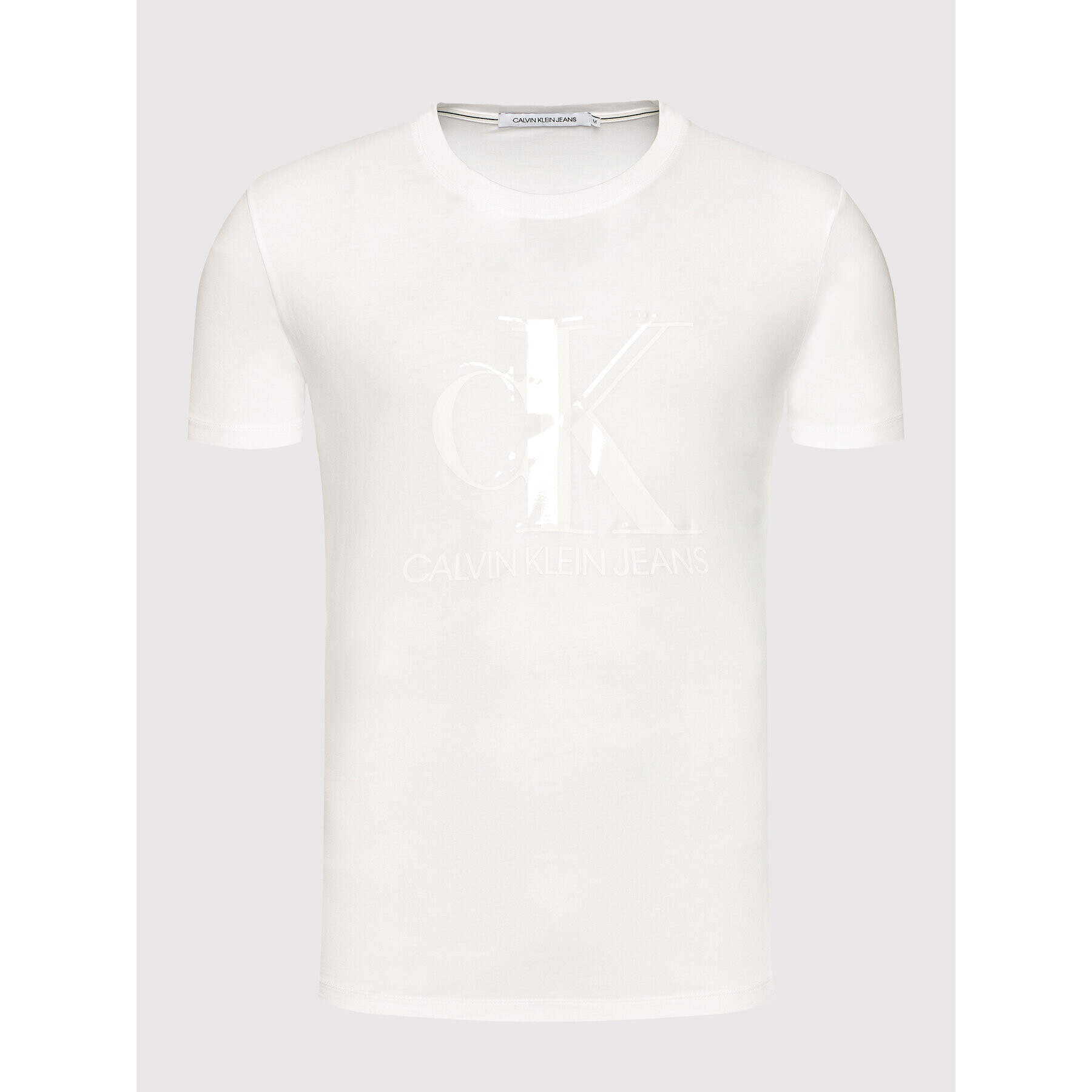 Calvin Klein Jeans T-Shirt J30J317508 Bílá Regular Fit - Pepit.cz