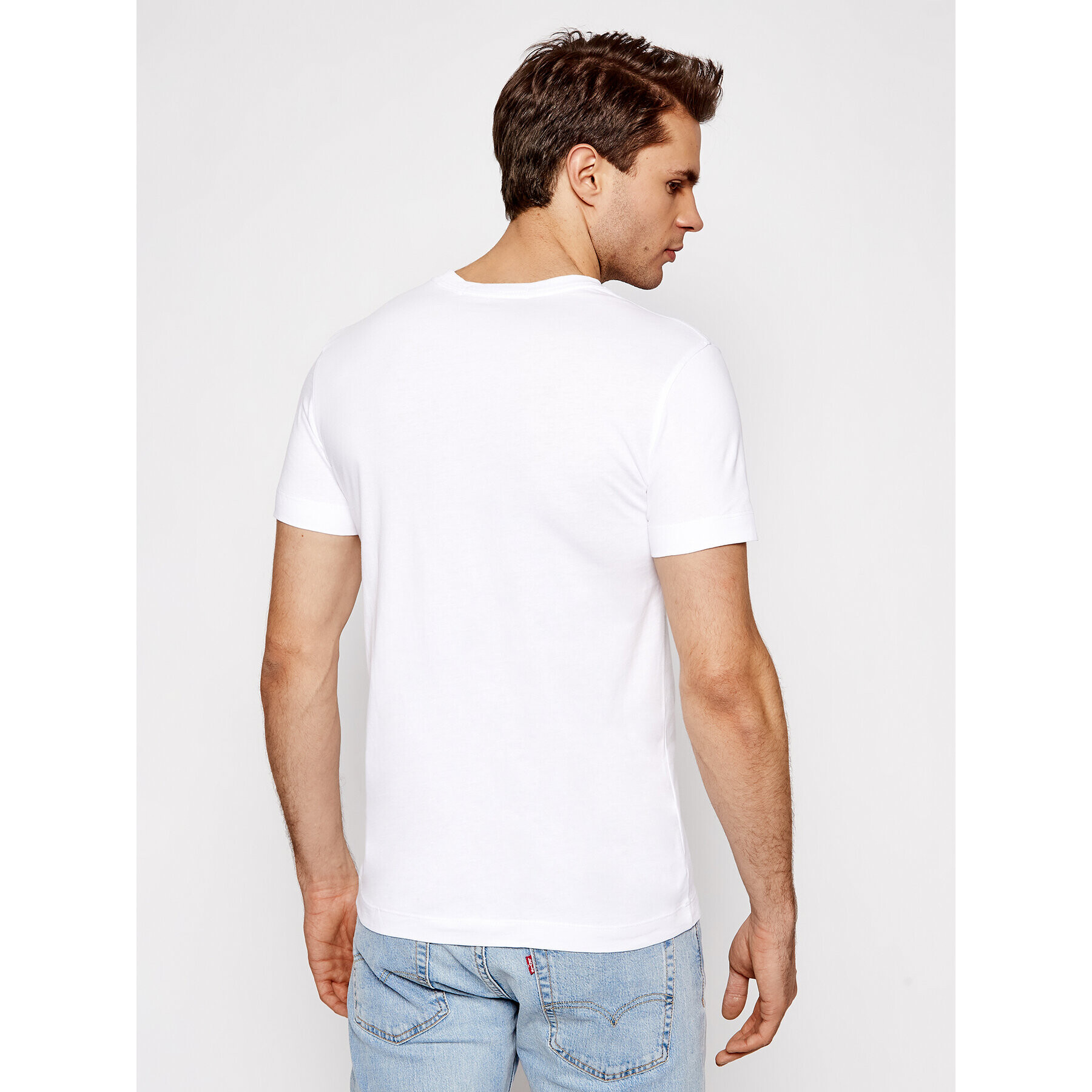 Calvin Klein Jeans T-Shirt J30J318067 Bílá Slim Fit - Pepit.cz