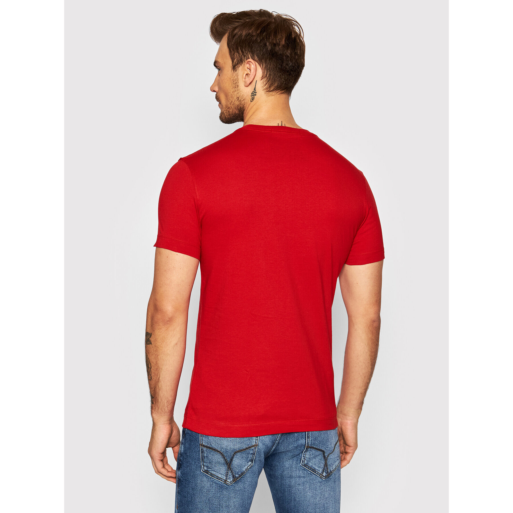 Calvin Klein Jeans T-Shirt J30J318067 Červená Slim Fit - Pepit.cz