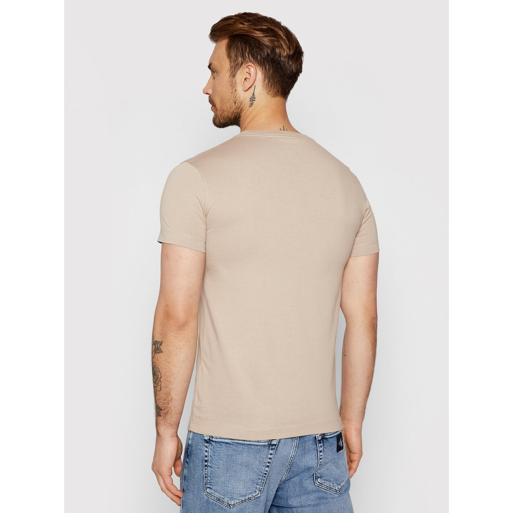 Calvin Klein Jeans T-Shirt J30J318067 Šedá Slim Fit - Pepit.cz