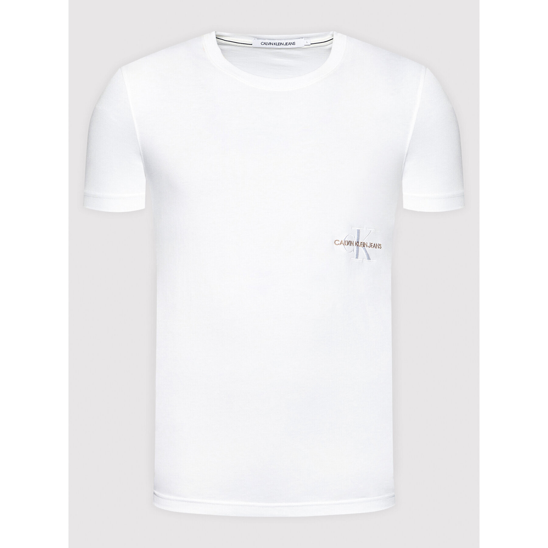 Calvin Klein Jeans T-Shirt J30J318226 Bílá Slim Fit - Pepit.cz