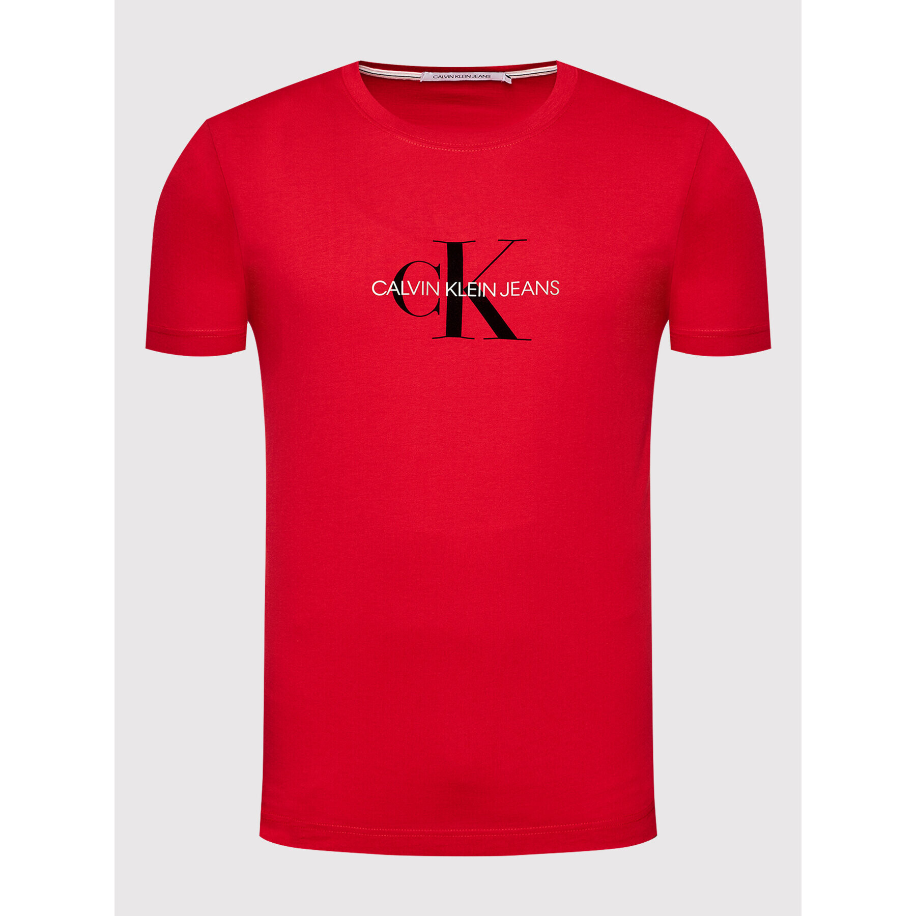 Calvin Klein Jeans T-Shirt J30J318691 Červená Regular Fit - Pepit.cz