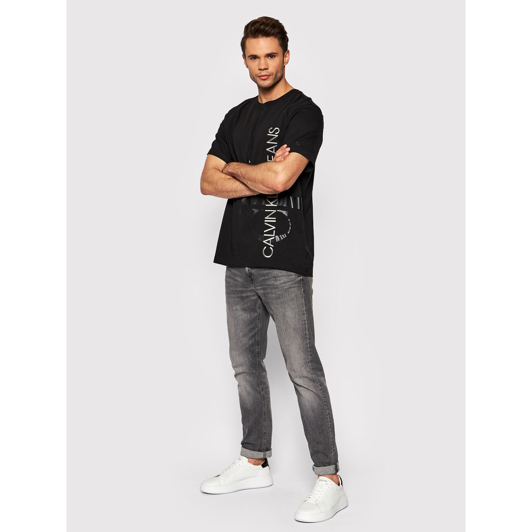 Calvin Klein Jeans T-Shirt J30J318736 Černá Relaxed Fit - Pepit.cz