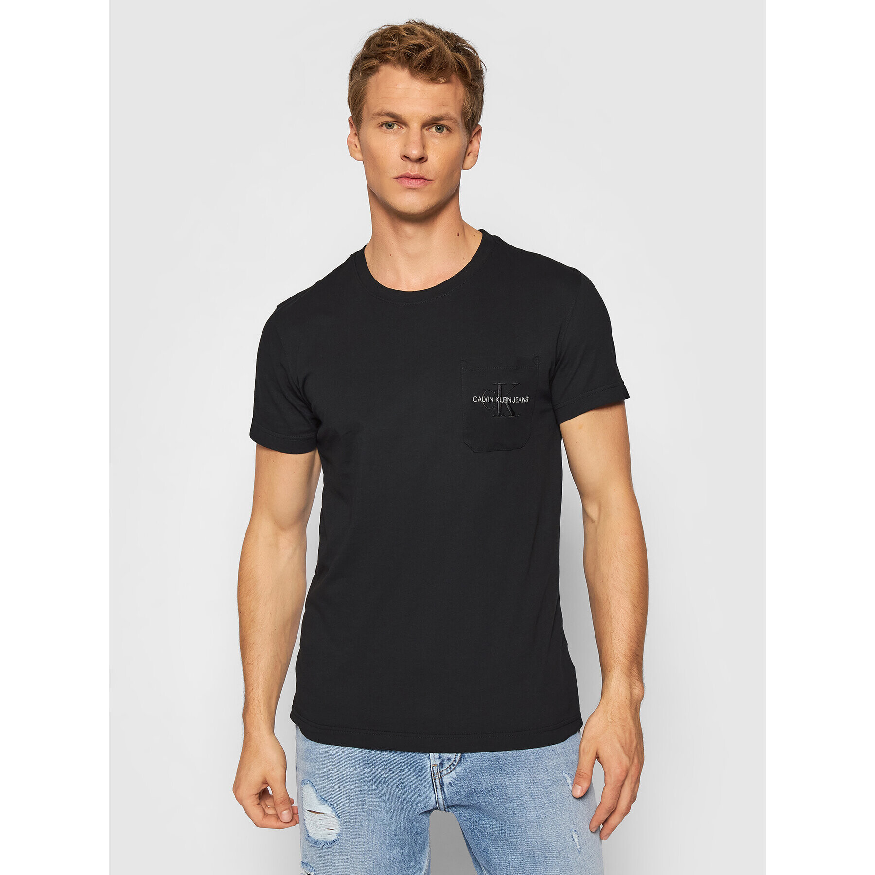 Calvin Klein Jeans T-Shirt J30J319098 Černá Regular Fit - Pepit.cz