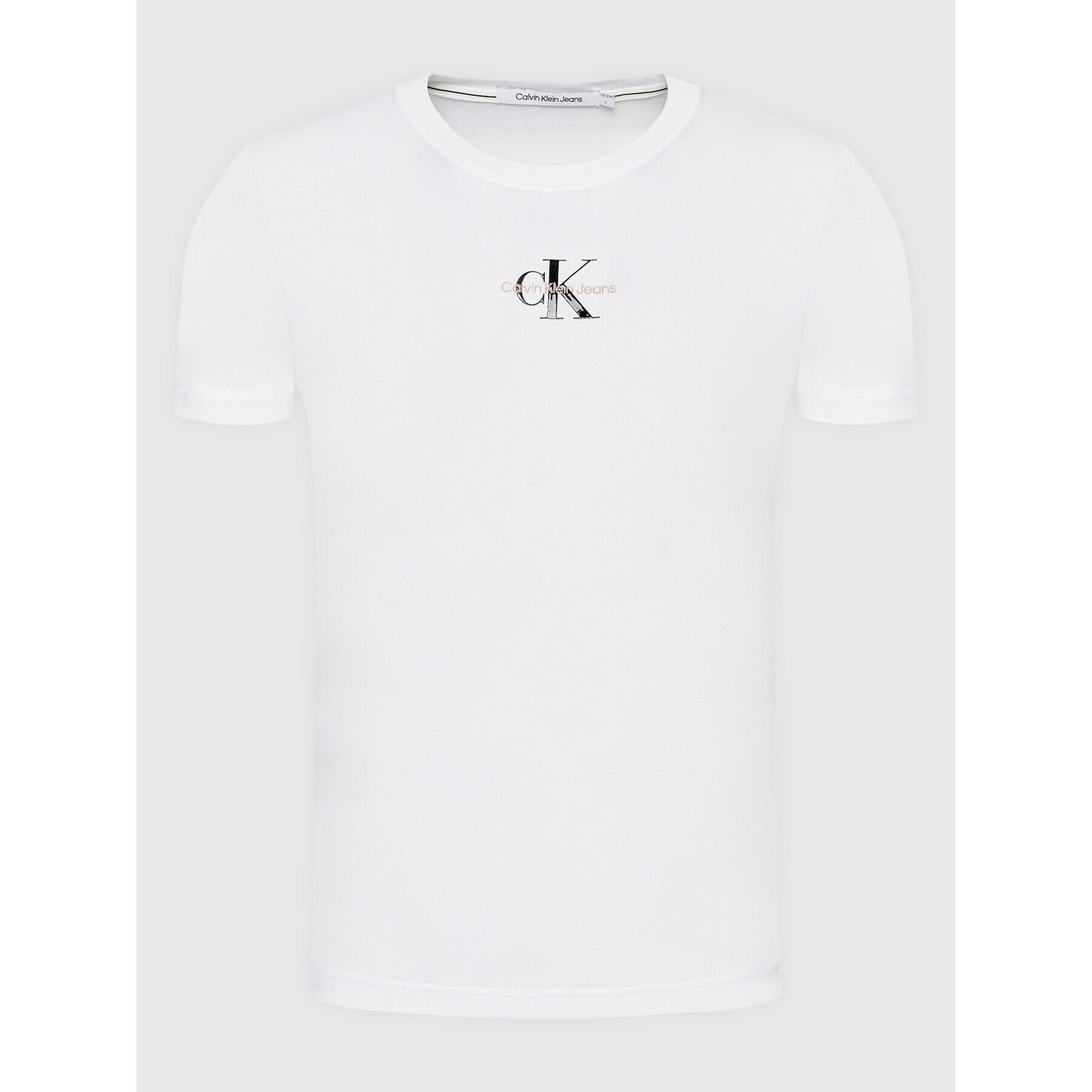 Calvin Klein Jeans T-Shirt J30J319877 Bílá Regular Fit - Pepit.cz