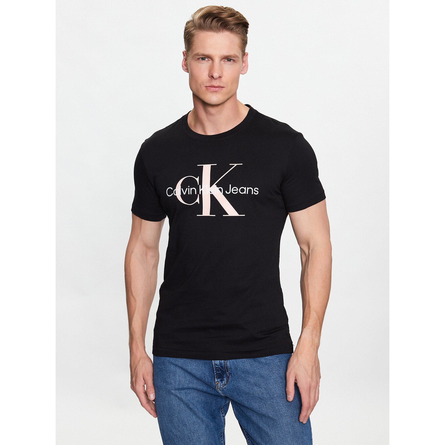 Calvin Klein Jeans T-Shirt J30J320806 Černá Regular Fit - Pepit.cz