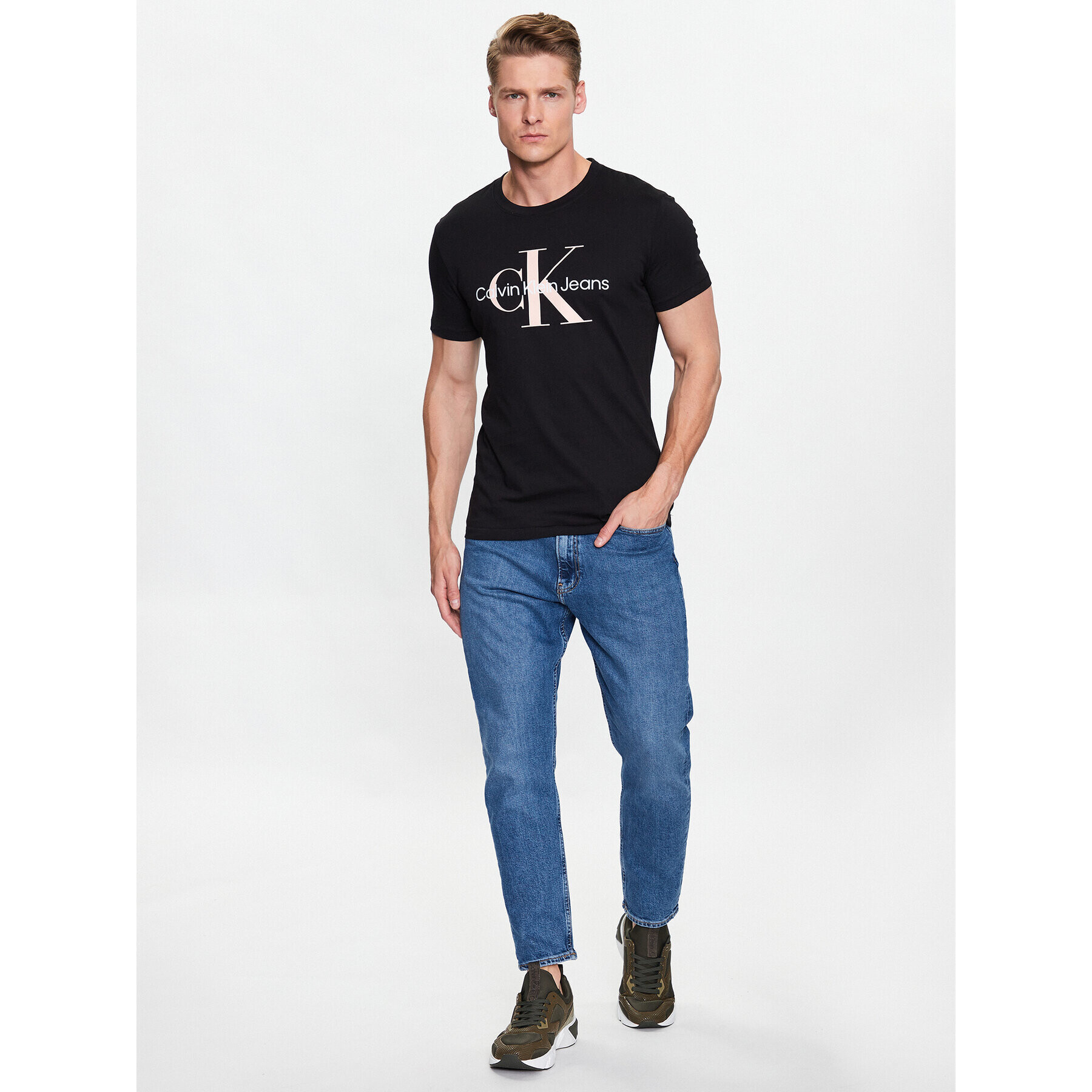 Calvin Klein Jeans T-Shirt J30J320806 Černá Regular Fit - Pepit.cz