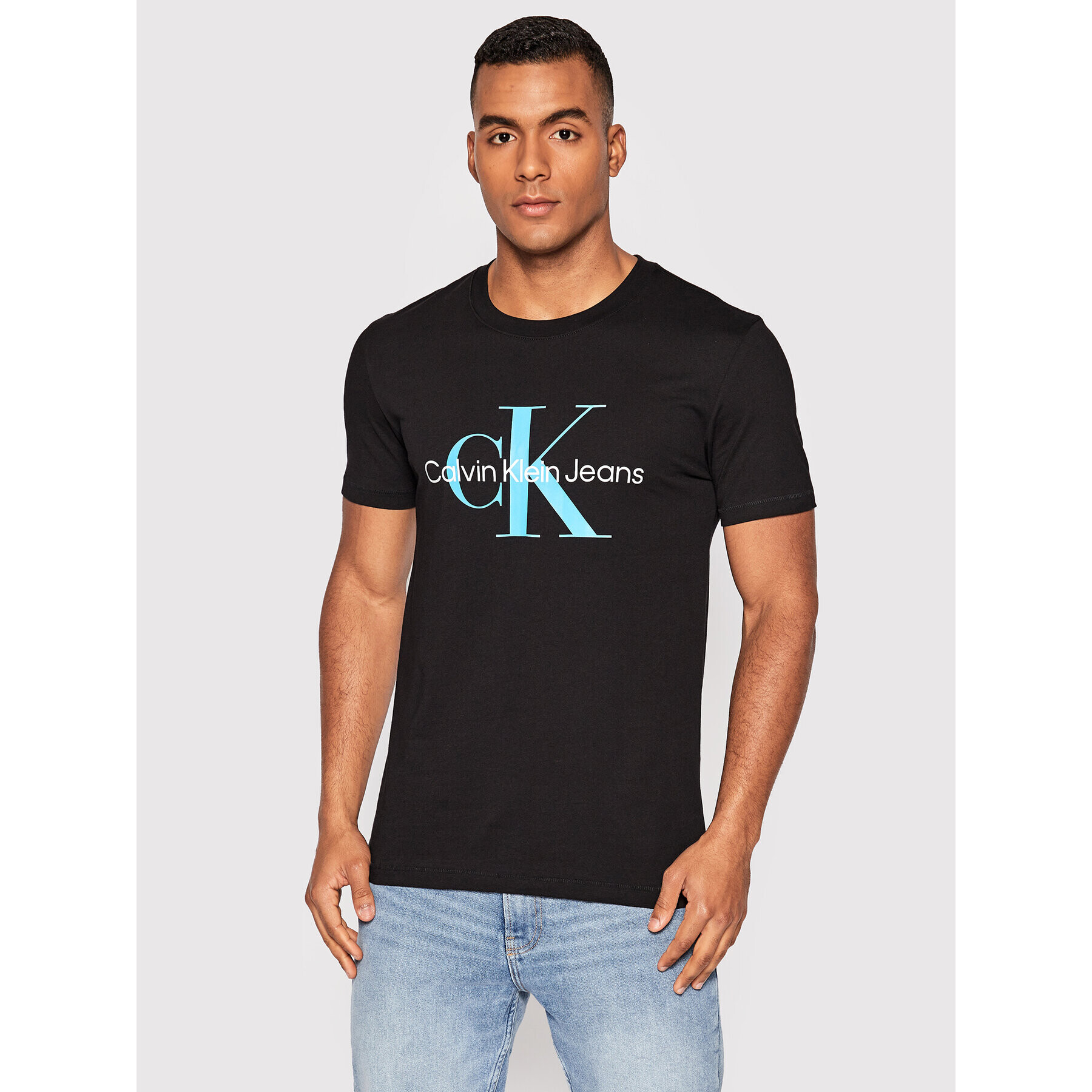 Calvin Klein Jeans T-Shirt J30J320806 Černá Slim Fit - Pepit.cz