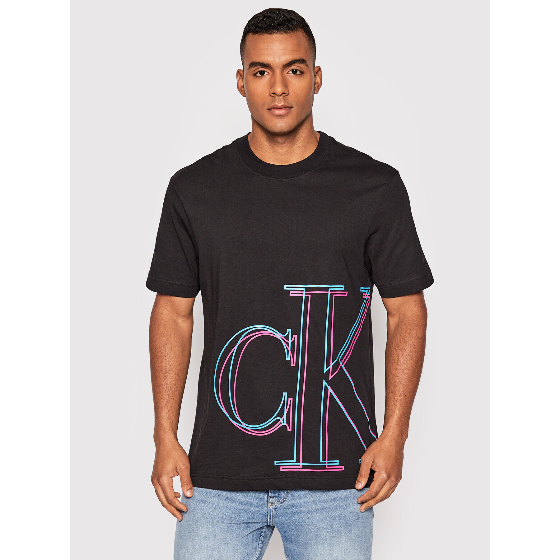 Calvin Klein Jeans T-Shirt J30J320883 Černá Relaxed Fit - Pepit.cz