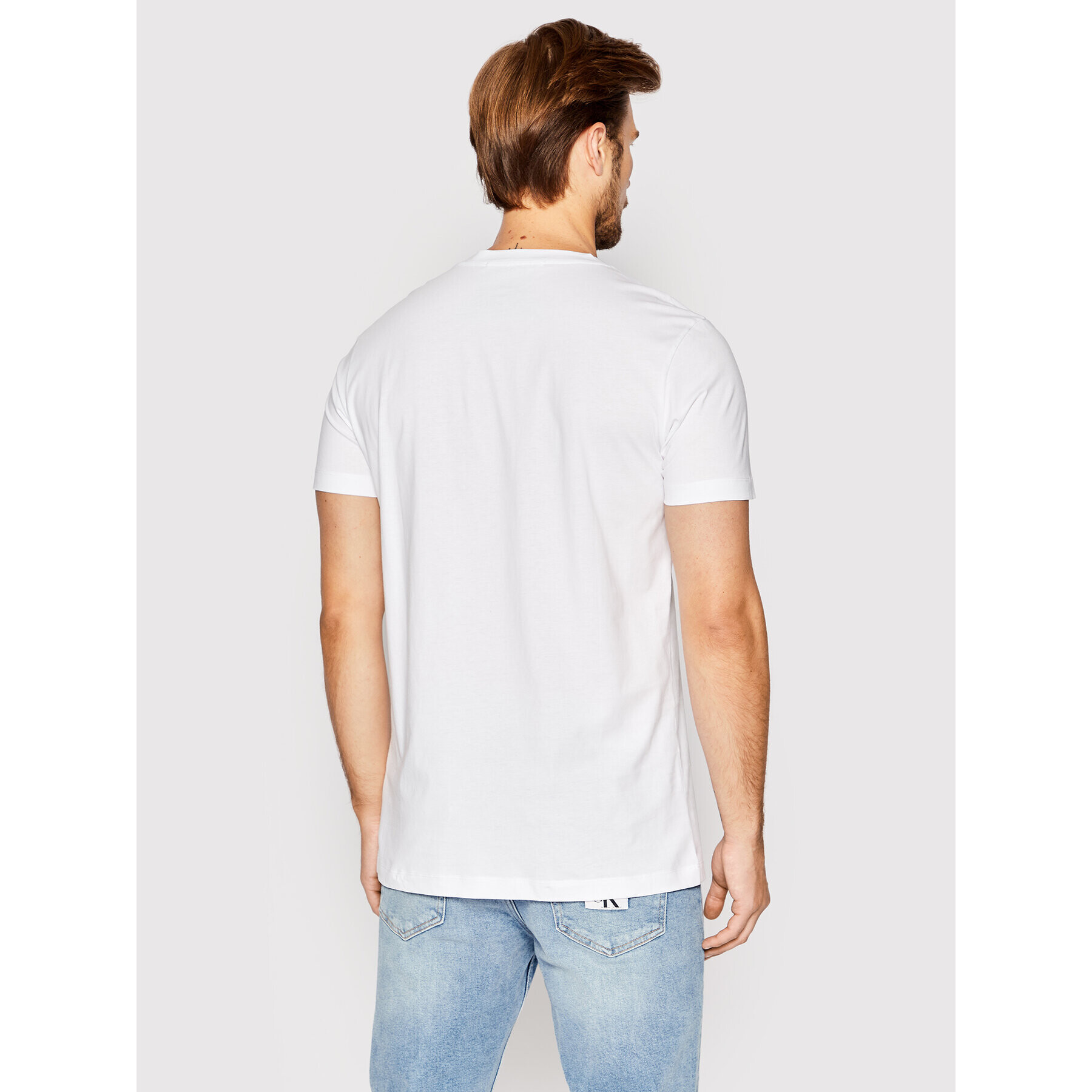 Calvin Klein Jeans T-Shirt J30J320935 Bílá Slim Fit - Pepit.cz