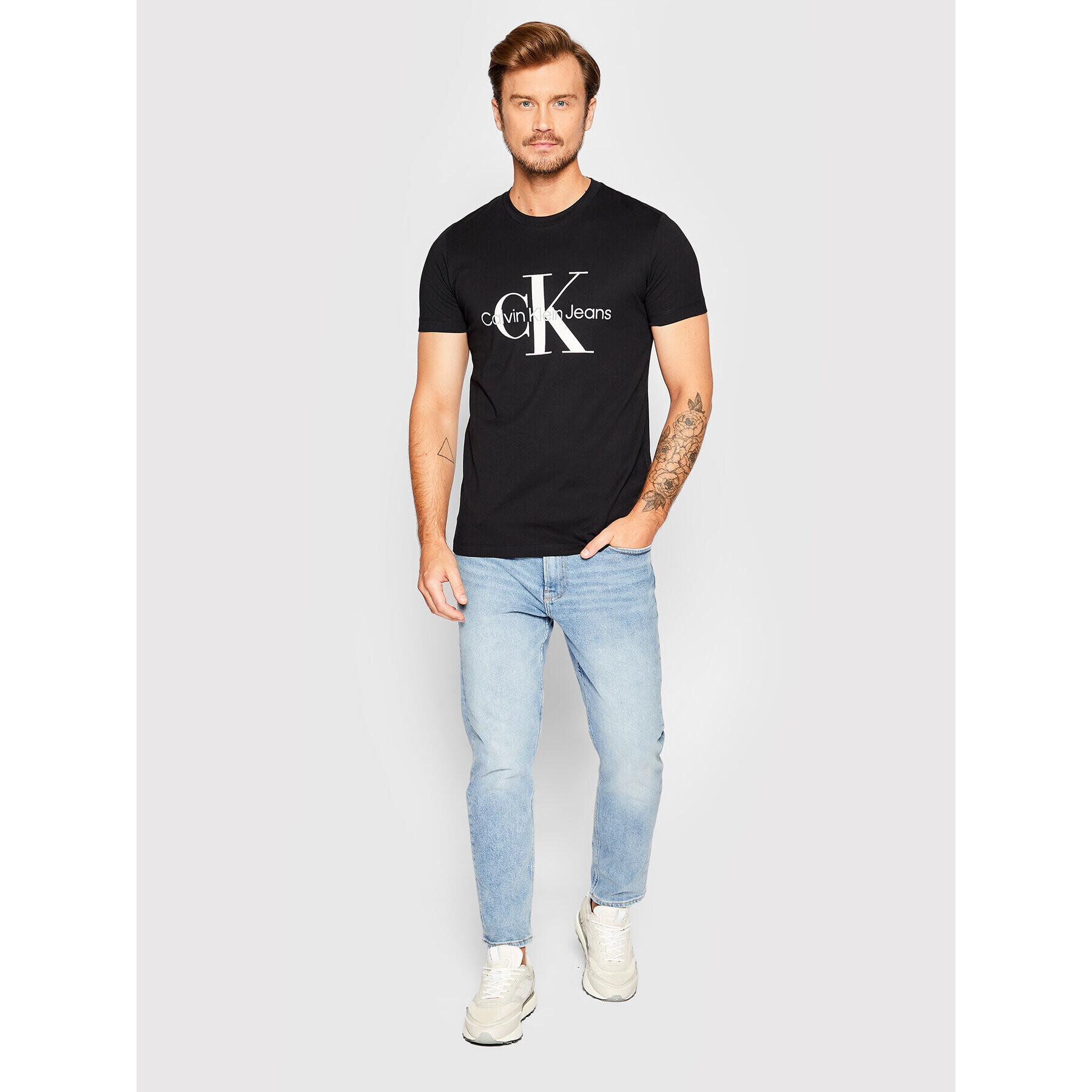 Calvin Klein Jeans T-Shirt J30J320935 Černá Slim Fit - Pepit.cz