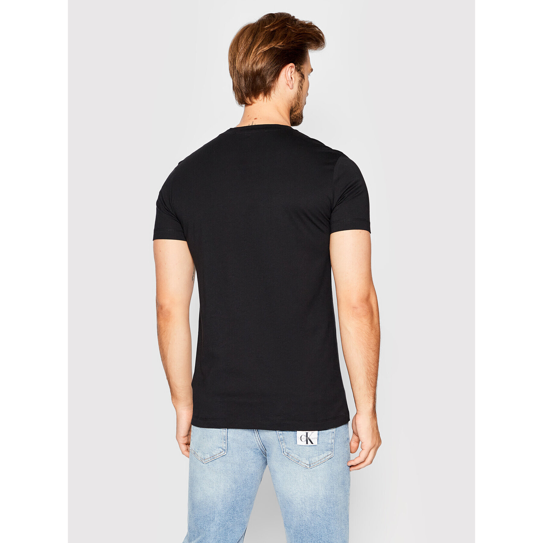 Calvin Klein Jeans T-Shirt J30J320935 Černá Slim Fit - Pepit.cz