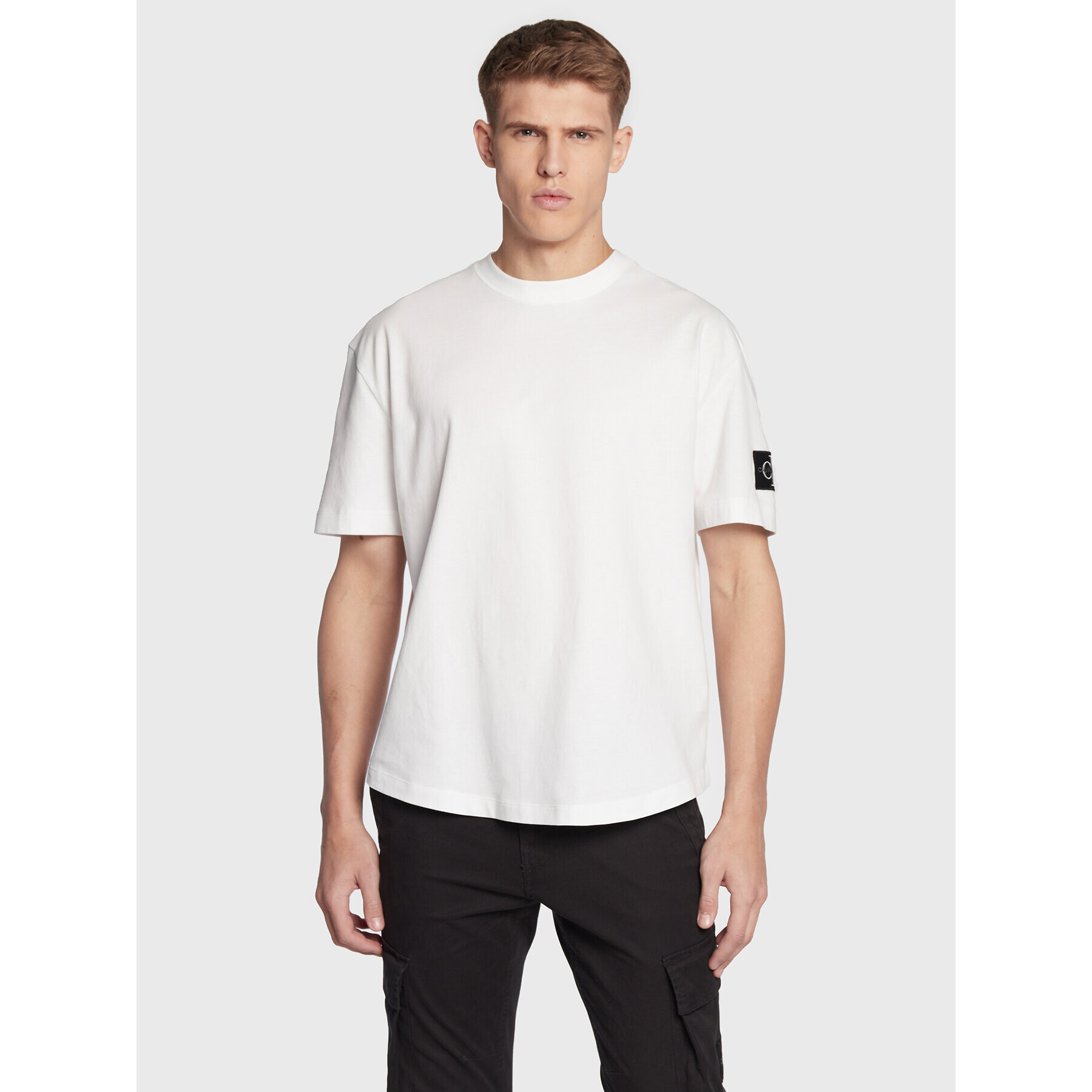 Calvin Klein Jeans T-Shirt J30J321609 Bílá Regular Fit - Pepit.cz