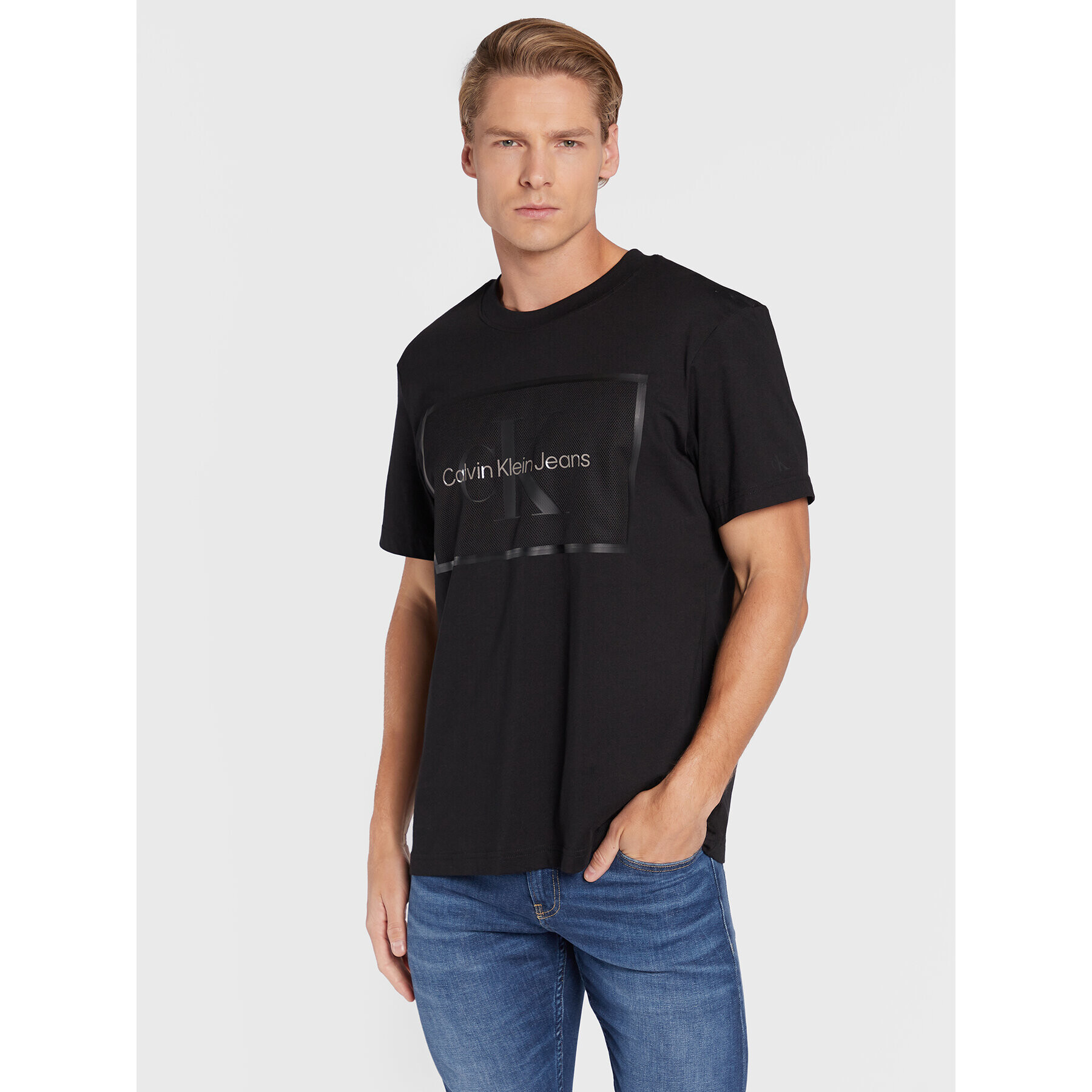 Calvin Klein Jeans T-Shirt J30J321723 Černá Regular Fit - Pepit.cz