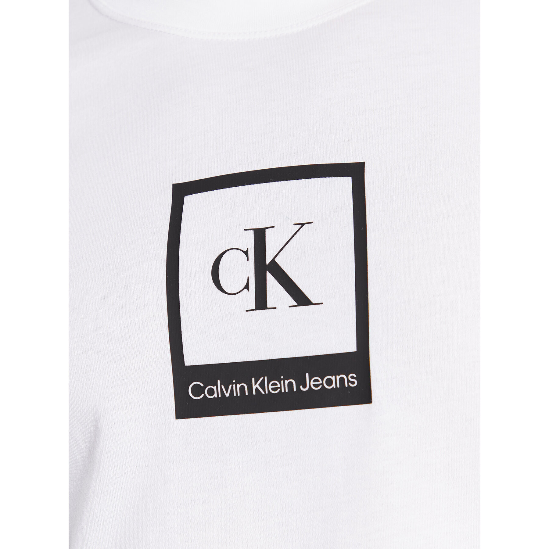 Calvin Klein Jeans T-Shirt J30J321776 Bílá Regular Fit - Pepit.cz