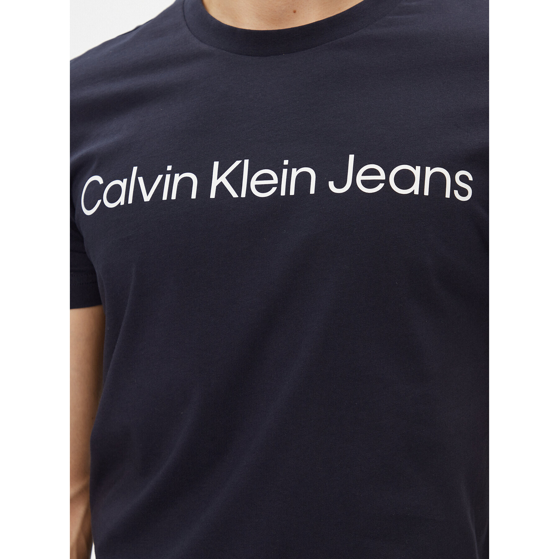 Calvin Klein Jeans T-Shirt J30J322552 Tmavomodrá Slim Fit - Pepit.cz