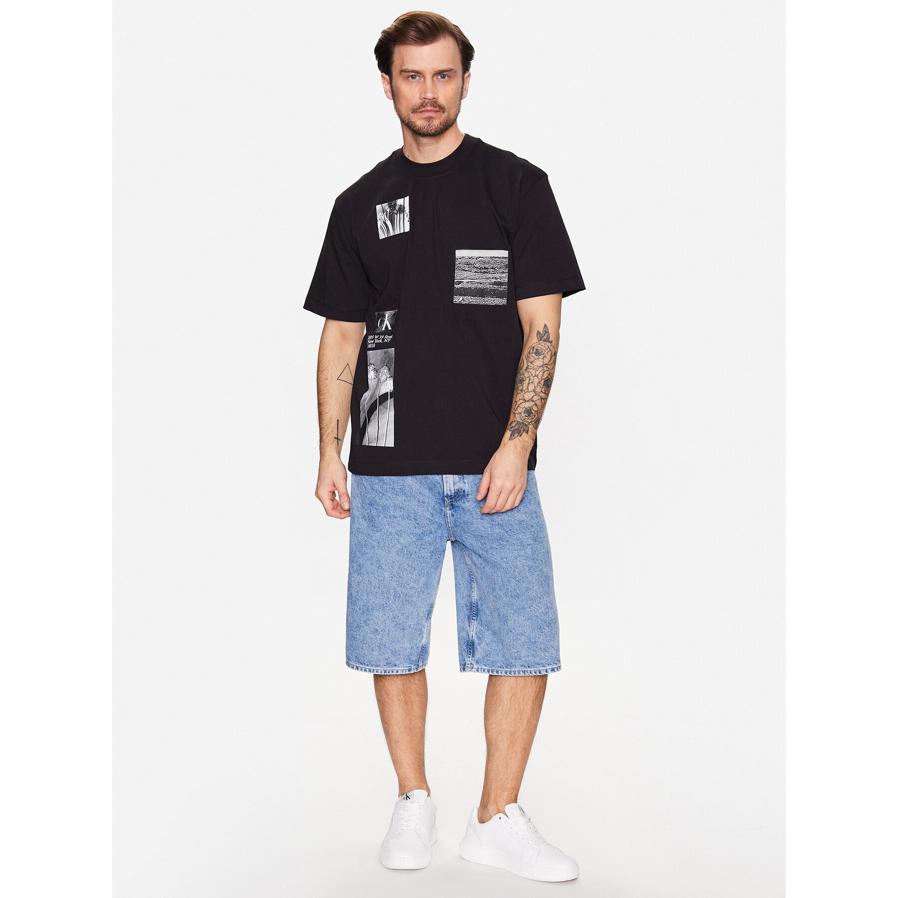 Calvin Klein Jeans T-Shirt J30J322868 Černá Relaxed Fit - Pepit.cz