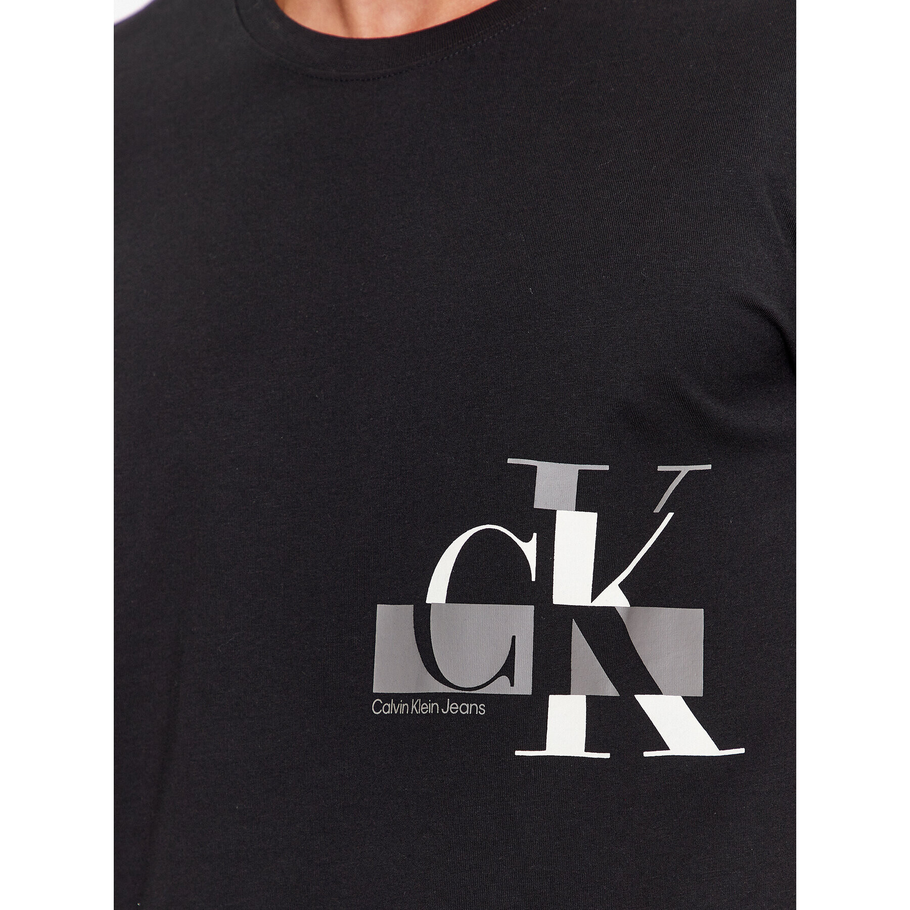 Calvin Klein Jeans T-Shirt J30J324019 Černá Regular Fit - Pepit.cz