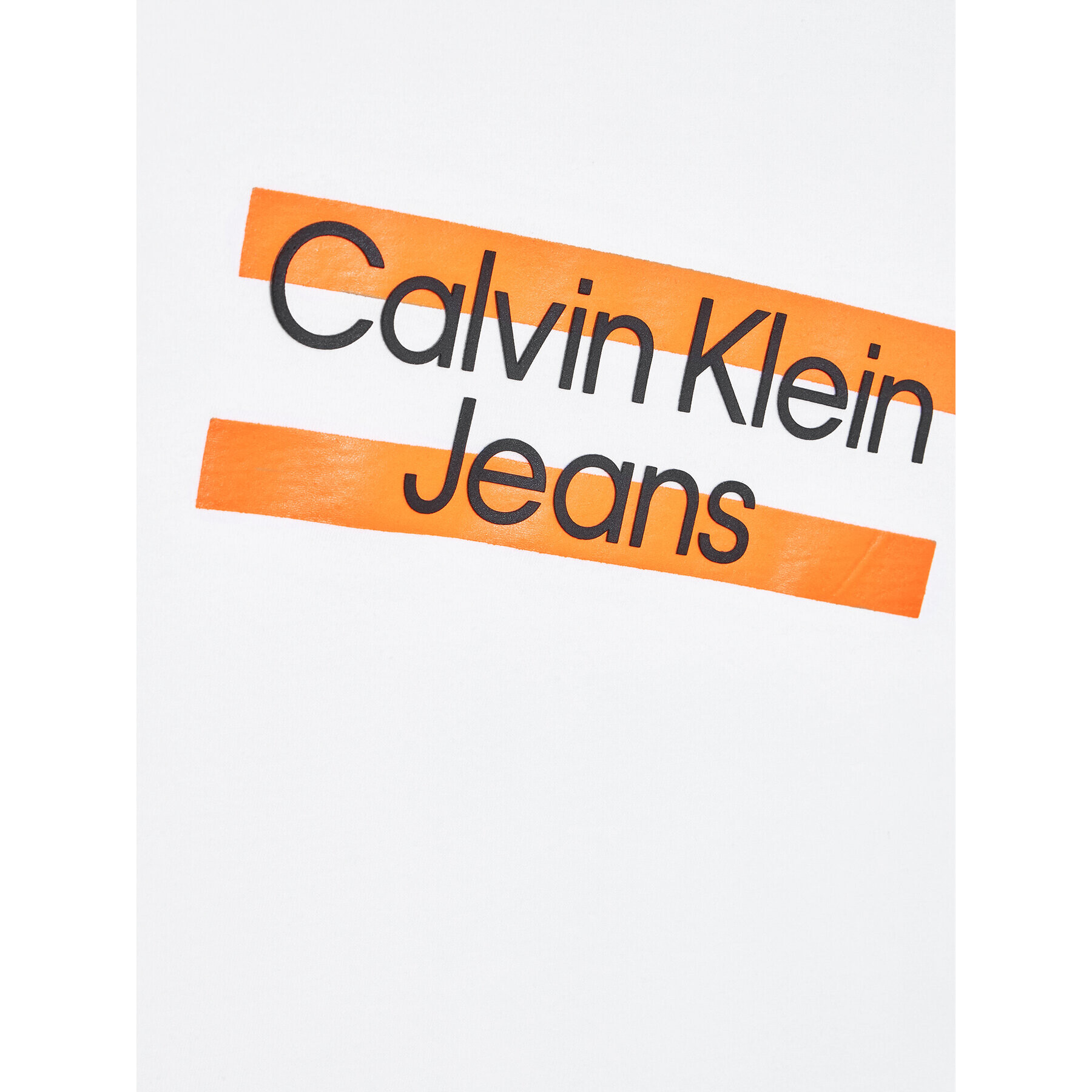 Calvin Klein Jeans T-Shirt Maxi Block Logo IB0IB01647 Bílá Regular Fit - Pepit.cz