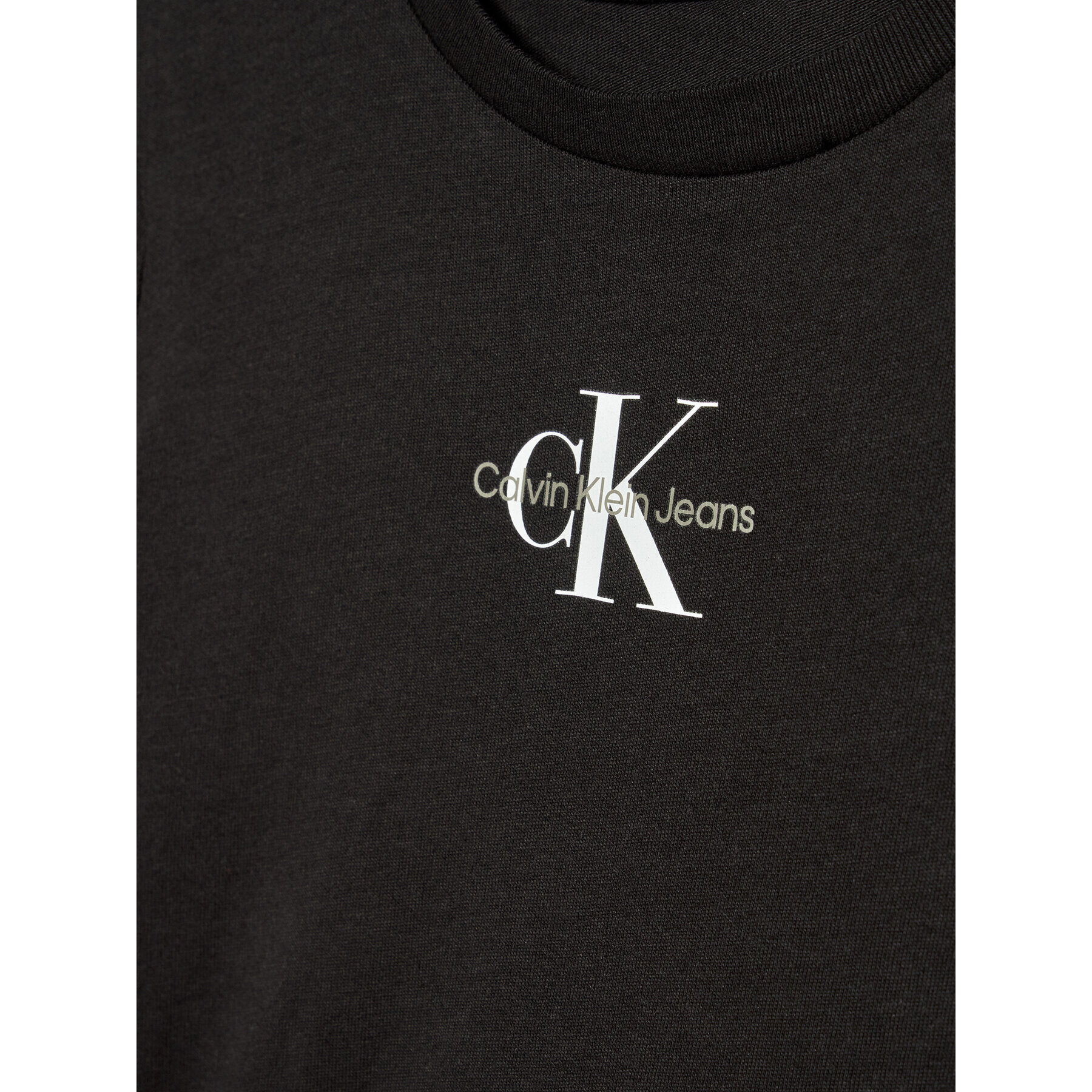 Calvin Klein Jeans T-Shirt Micro Monogram IG0IG01470 Černá Slim Fit - Pepit.cz