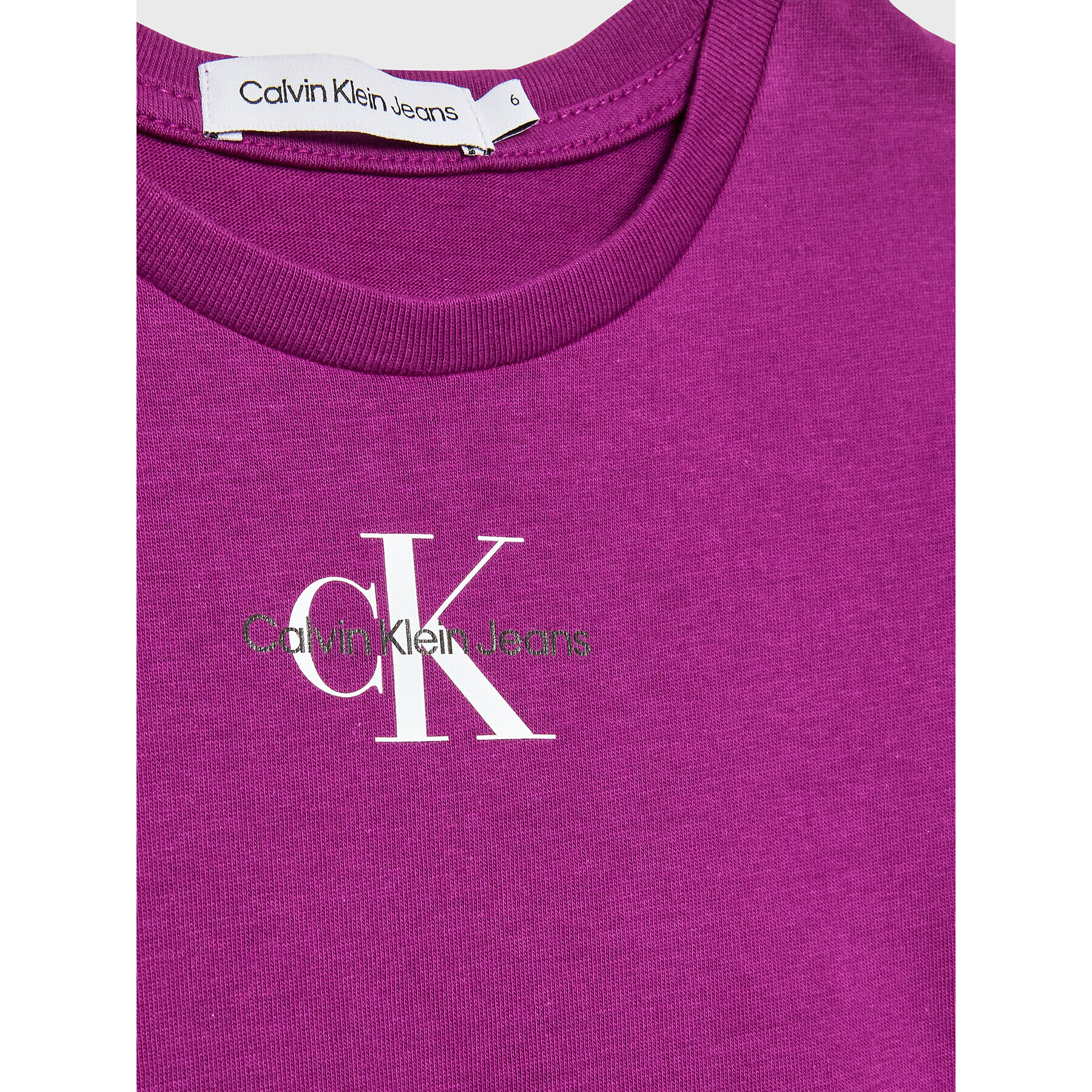 Calvin Klein Jeans T-Shirt Micro Monogram IG0IG01470 Fialová Regular Fit - Pepit.cz