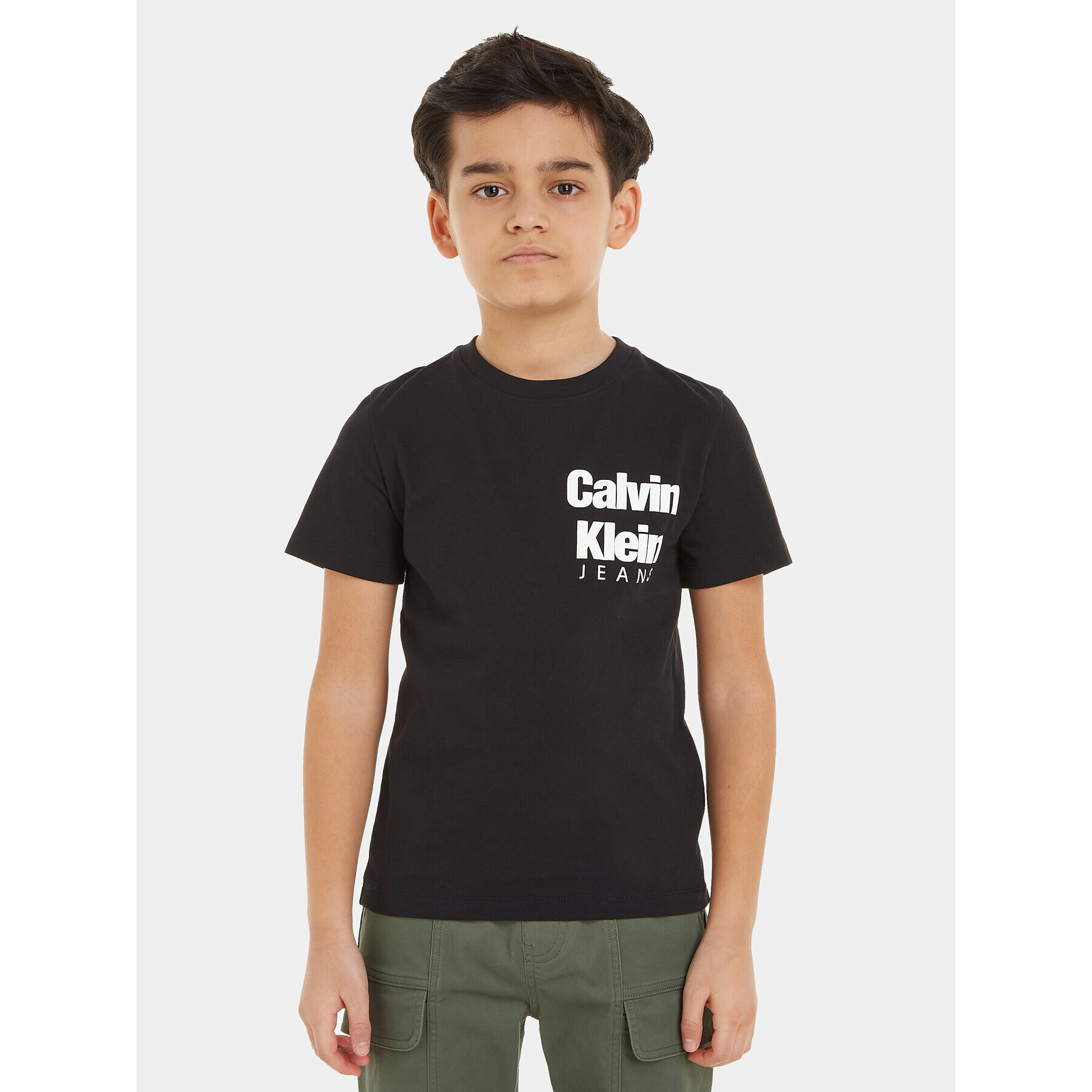 Calvin Klein Jeans T-Shirt Mini Blown Up Logo IB0IB01885 Černá Regular Fit - Pepit.cz