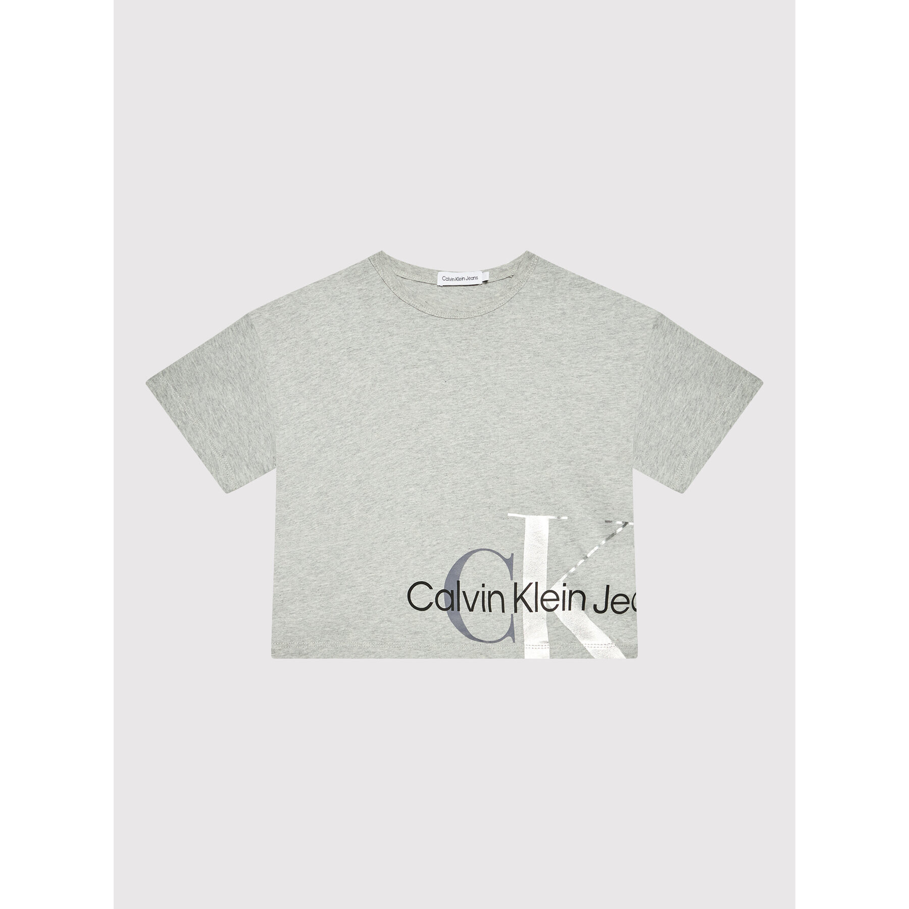 Calvin Klein Jeans T-Shirt Mixed Monogram IG0IG01289 Šedá Relaxed Fit - Pepit.cz