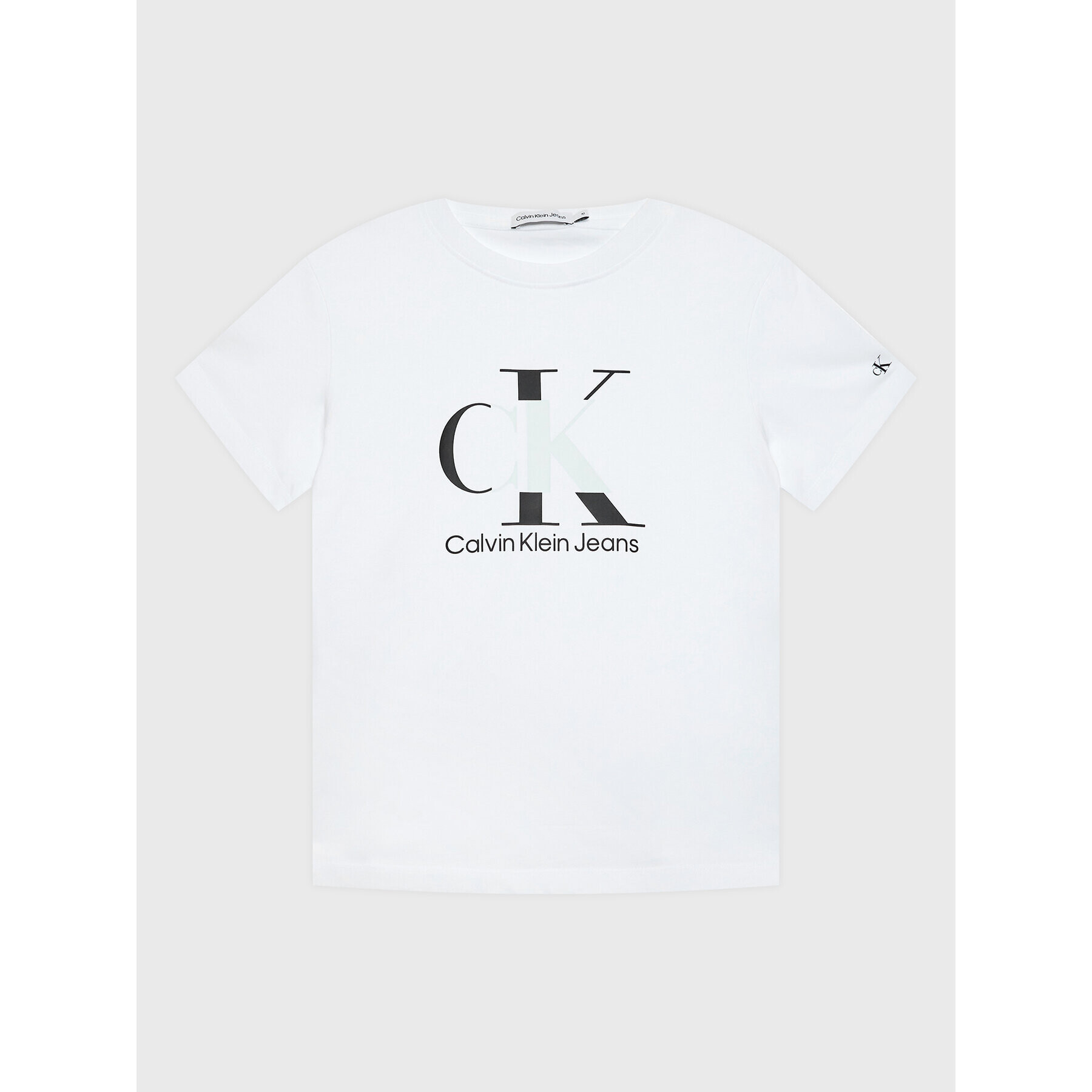 Calvin Klein Jeans T-Shirt Mono Logo IB0IB01641 Bílá Regular Fit - Pepit.cz