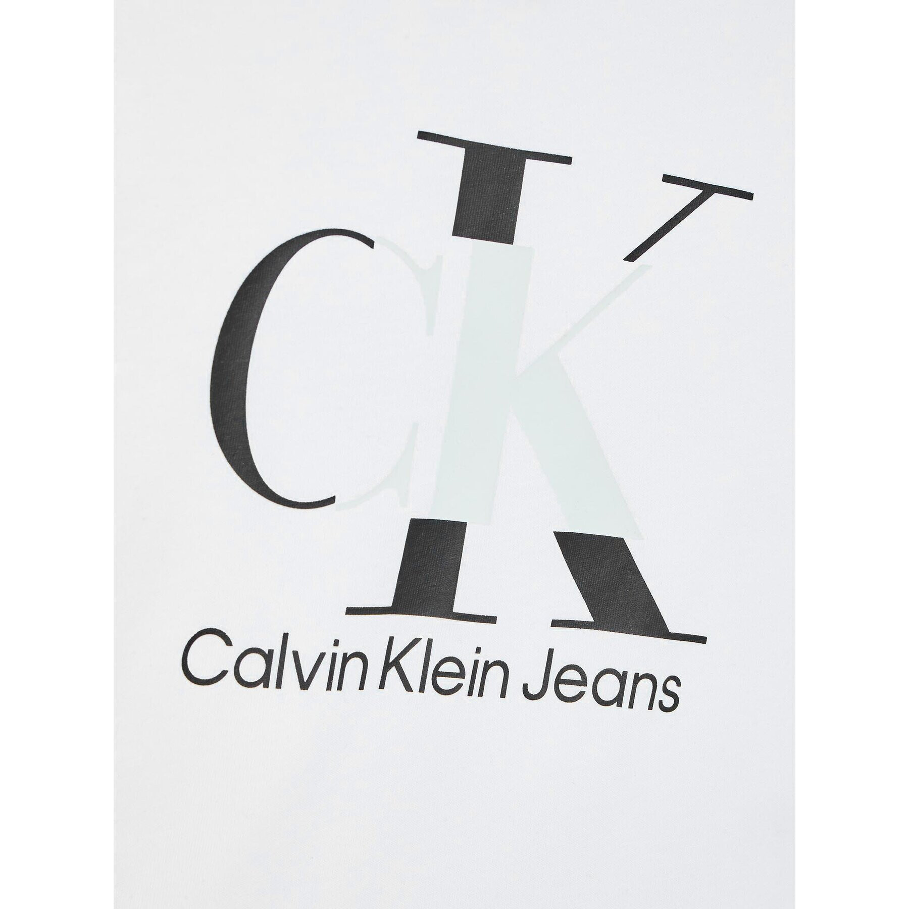 Calvin Klein Jeans T-Shirt Mono Logo IB0IB01641 Bílá Regular Fit - Pepit.cz