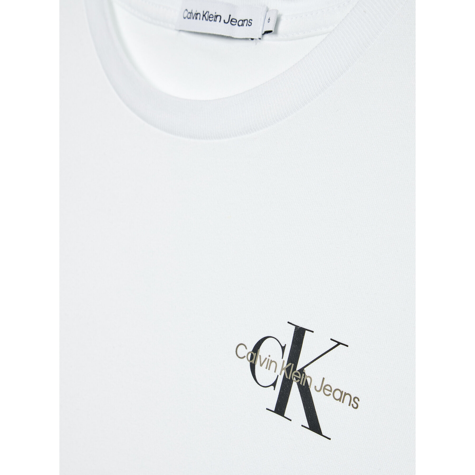 Calvin Klein Jeans T-Shirt Monogram IB0IB01231 Bílá Regular Fit - Pepit.cz