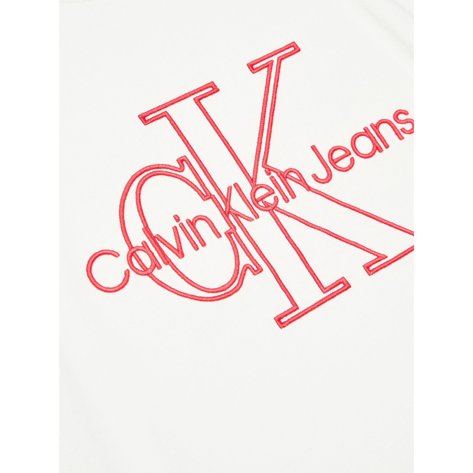 Calvin Klein Jeans T-Shirt Monogram IG0IG01944 Bílá Regular Fit - Pepit.cz