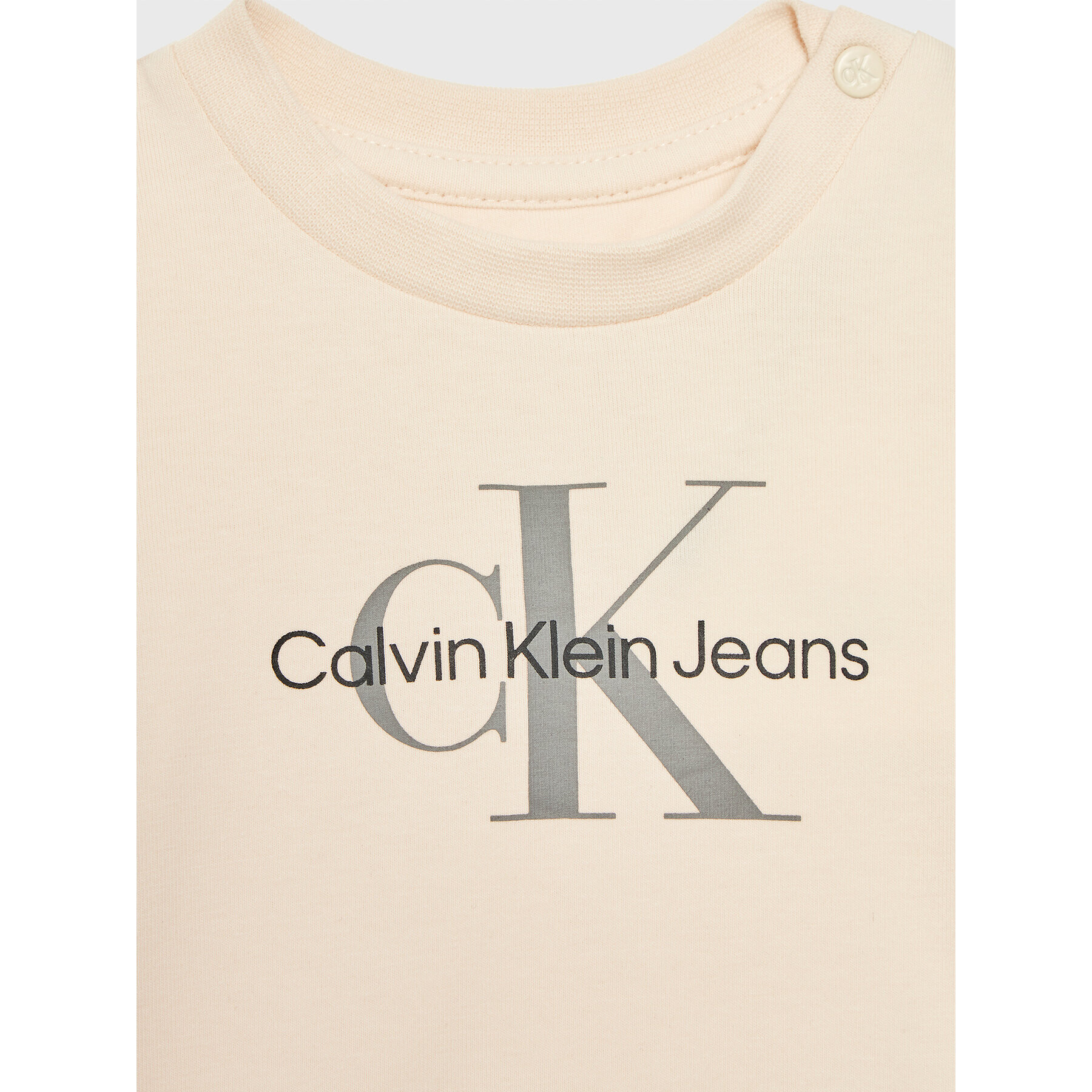 Calvin Klein Jeans T-Shirt Monogram IN0IN00001 Béžová Regular Fit - Pepit.cz