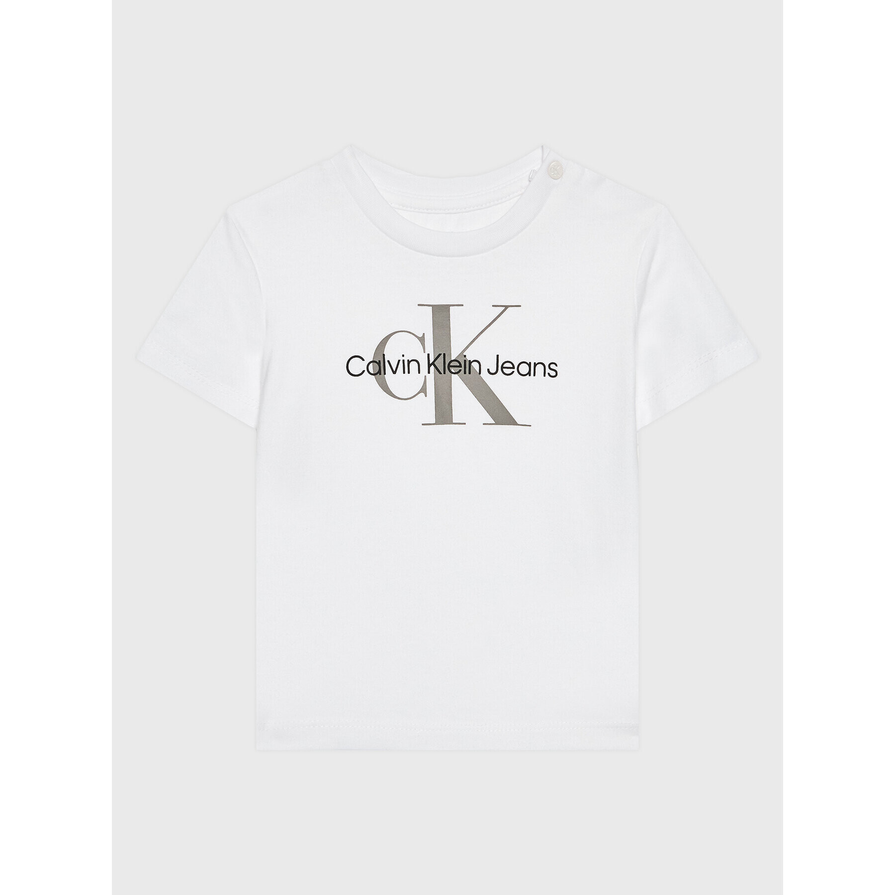 Calvin Klein Jeans T-Shirt Monogram IN0IN00001 Bílá Regular Fit - Pepit.cz