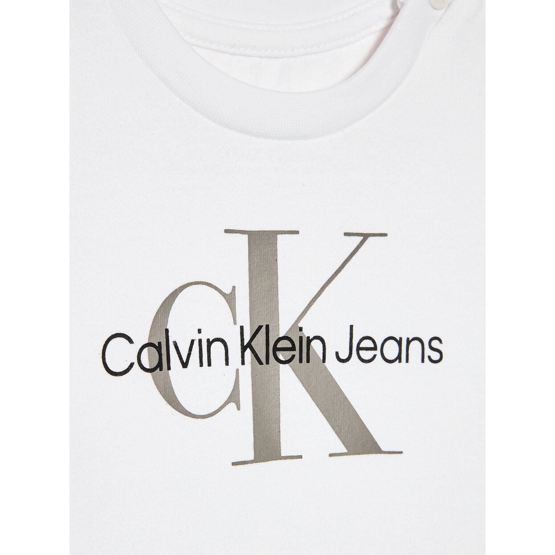 Calvin Klein Jeans T-Shirt Monogram IN0IN00001 Bílá Regular Fit - Pepit.cz