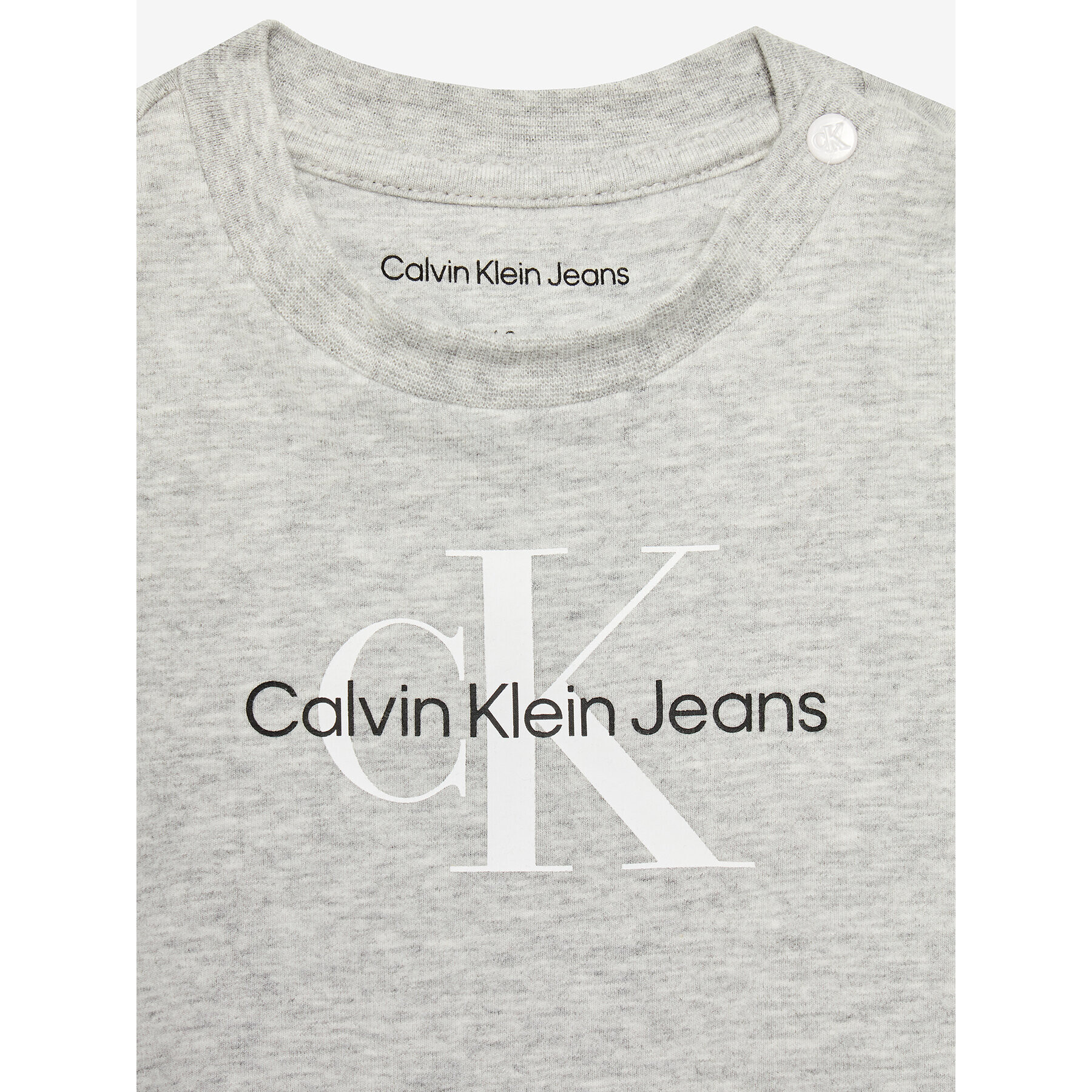 Calvin Klein Jeans T-Shirt Monogram IN0IN00001 Šedá Regular Fit - Pepit.cz