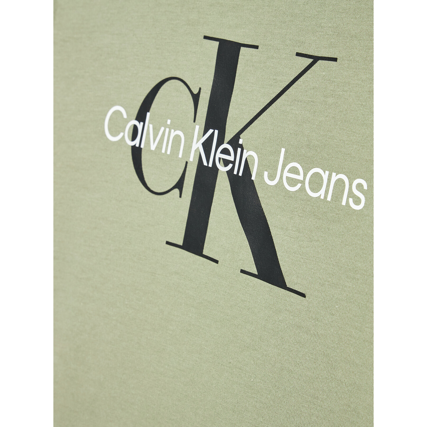 Calvin Klein Jeans T-Shirt Monogram IU0IU00267 Zelená Regular Fit - Pepit.cz